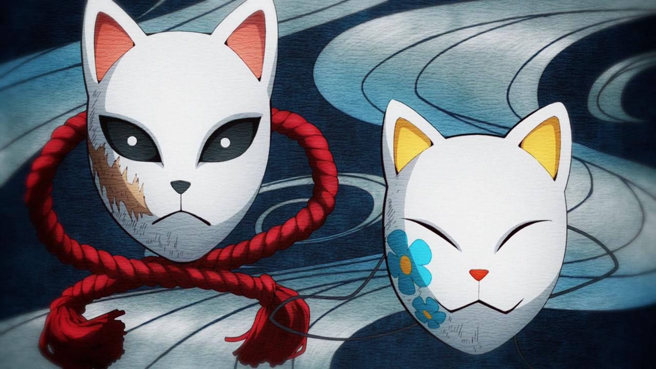 Máscara de Demon Slayer con Flor y Cuerda Fondos de pantalla
