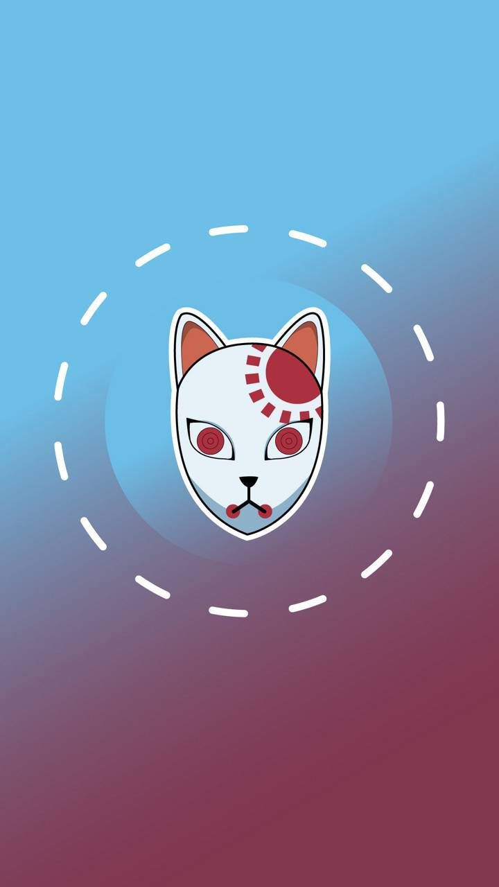 Máscara de Demon Slayer Sol Rojo Fondos de pantalla