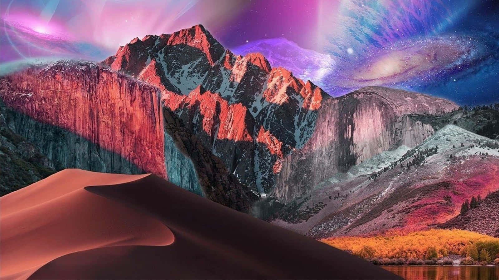 Mashup Montañas macOS MacBook Predeterminado Fondos de pantalla