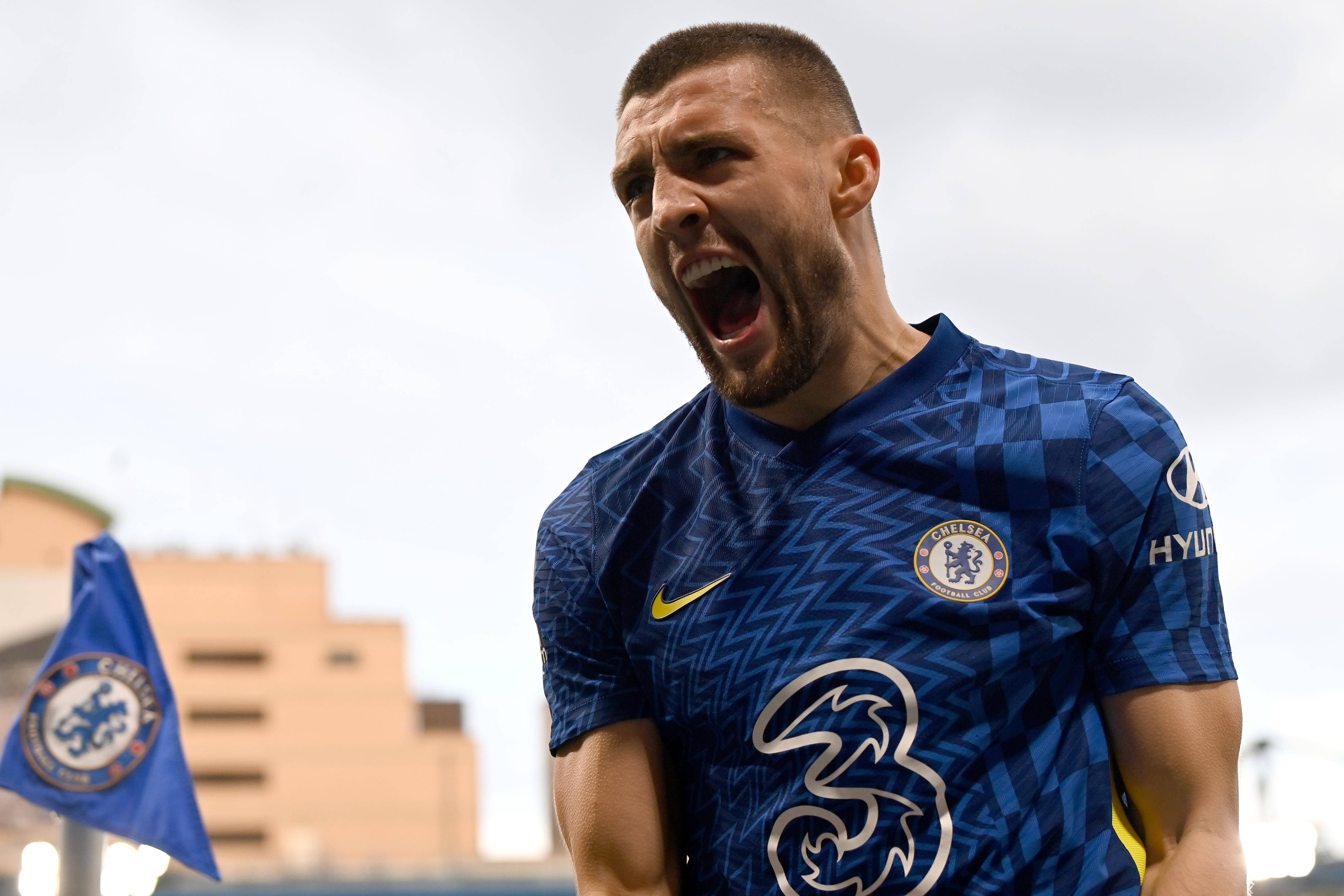 Mateo Kovacic Gritando con el Número 3 Fondos de pantalla