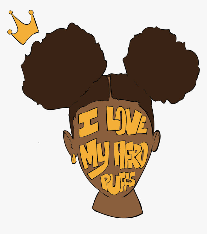 Me Encanta el Pelo Afro con Moños Fondos de pantalla