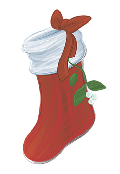Media de Navidad con Muérdago y Moño Fondos de pantalla