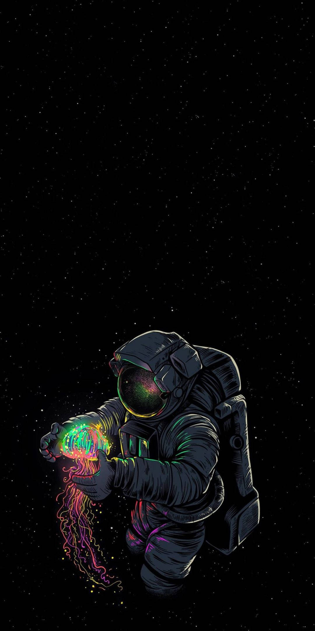 Medusa Neón Estética Espacial Fondos de pantalla