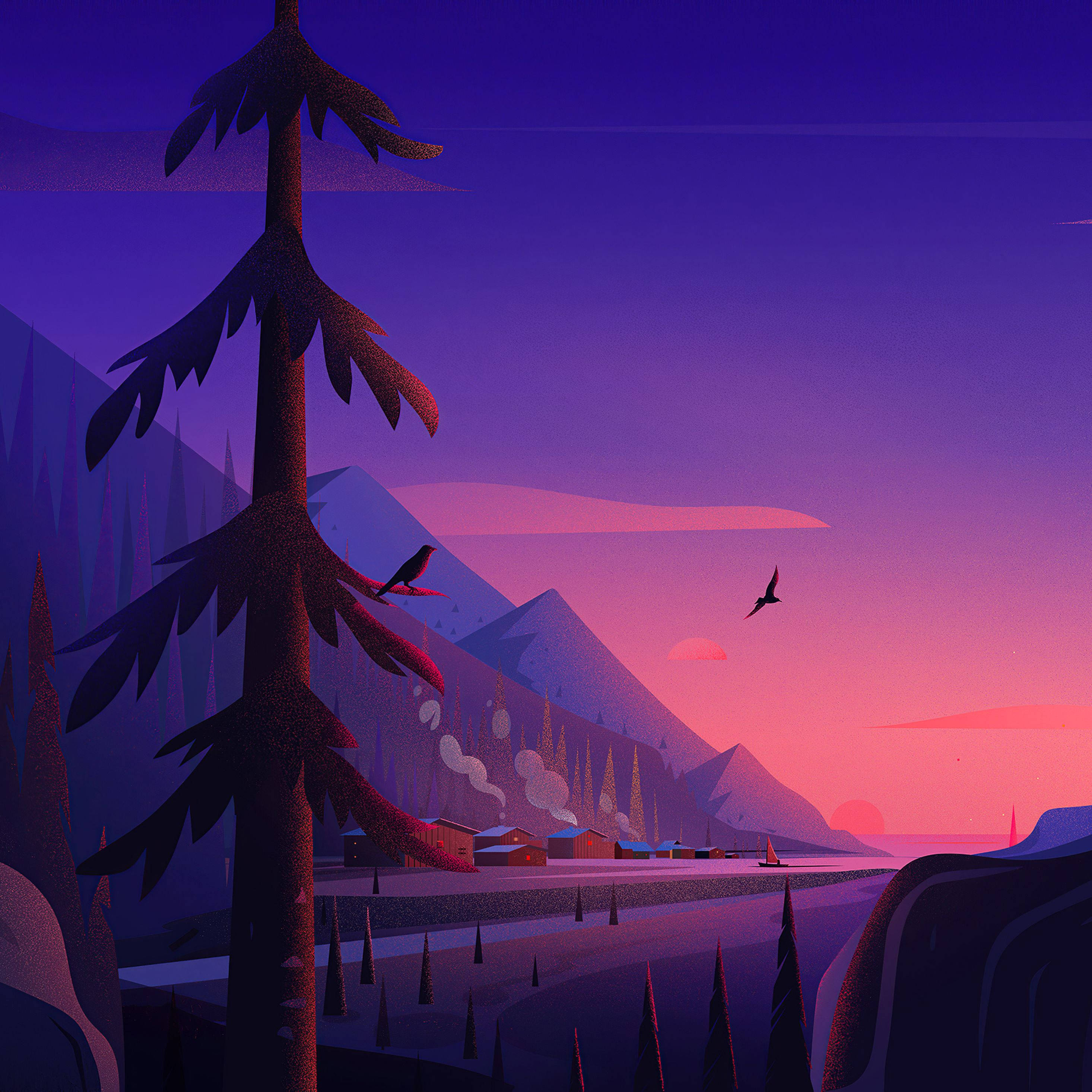 Mejor arte de atardecer para iPad Fondos de pantalla