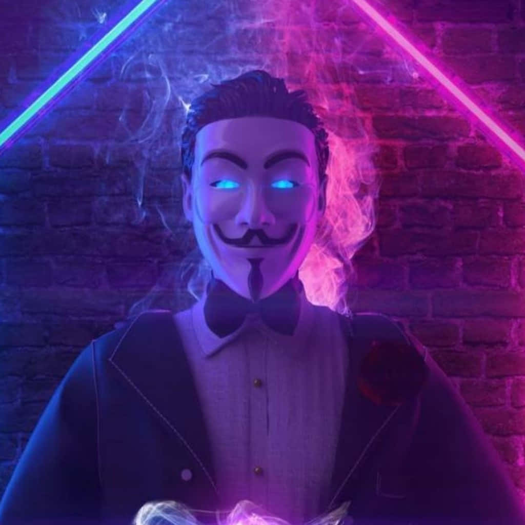 Mejor foto de perfil de hacker anónimo neón Fondos de pantalla
