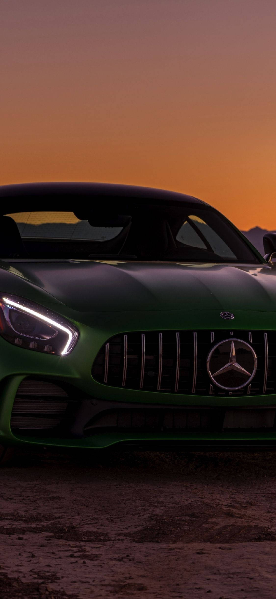 Mercedes Verde Oscuro iPhone X Fondos de pantalla