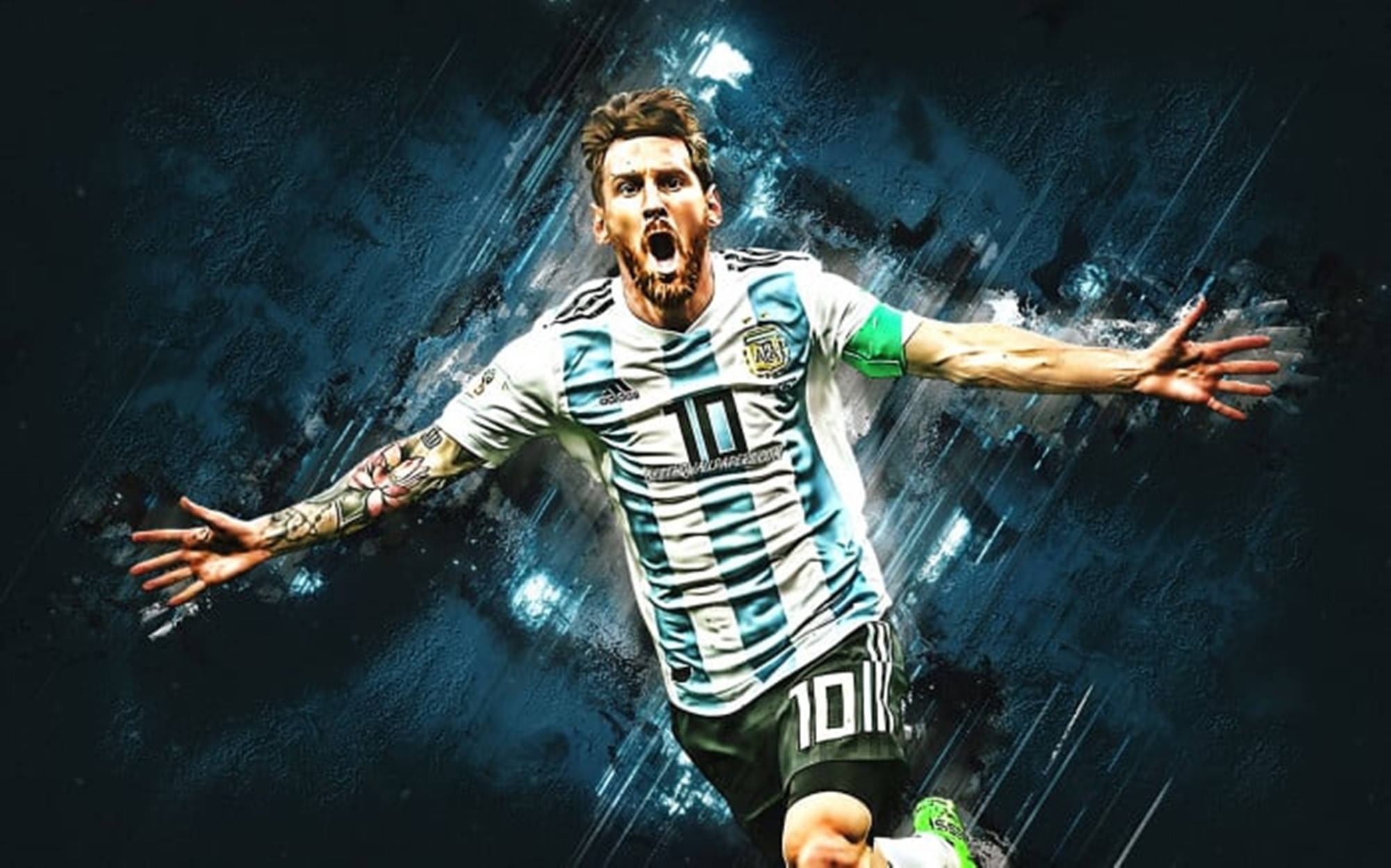 Messi Argentina Estética Azul Fondos de pantalla