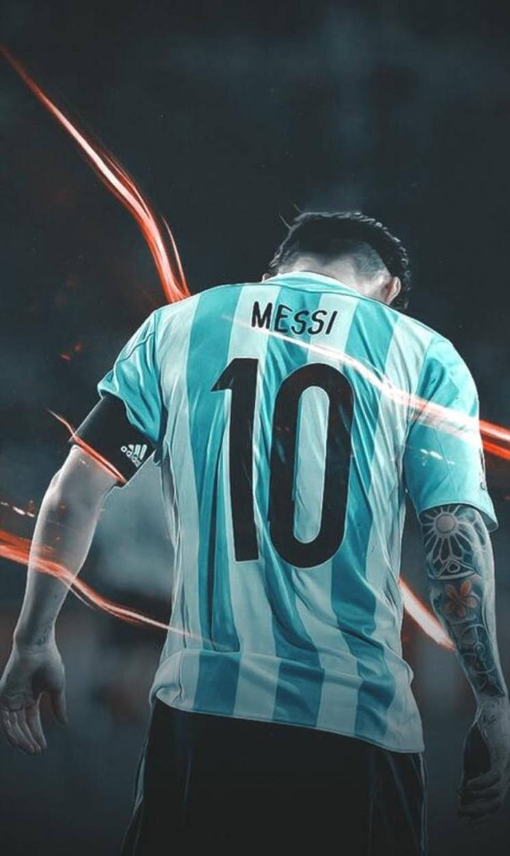 Messi Argentina Luz Naranja Fondos de pantalla