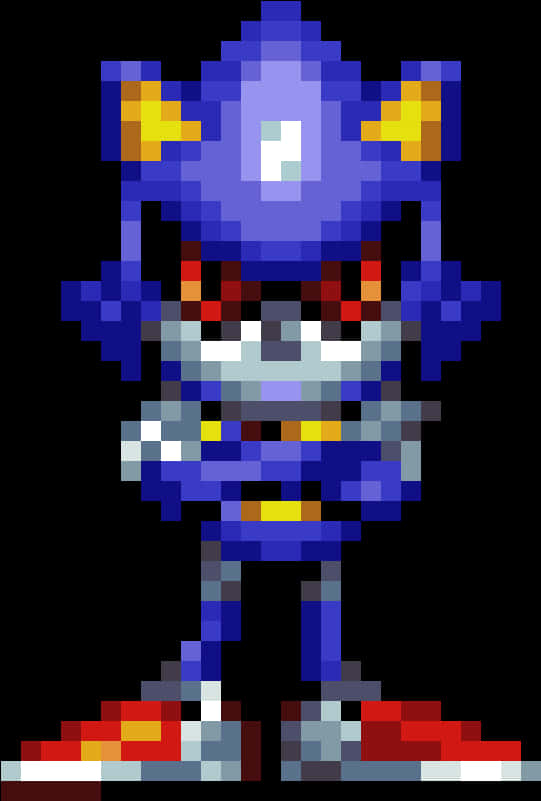 Metal Sonic Pixelado de Pie Fondos de pantalla