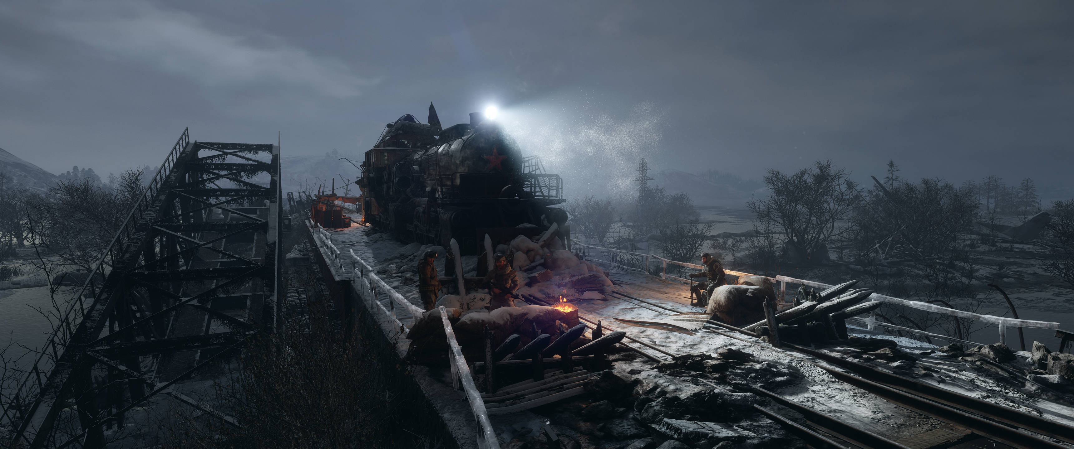 Metro Exodus Puente Destruido 3440x1440 Fondos de pantalla