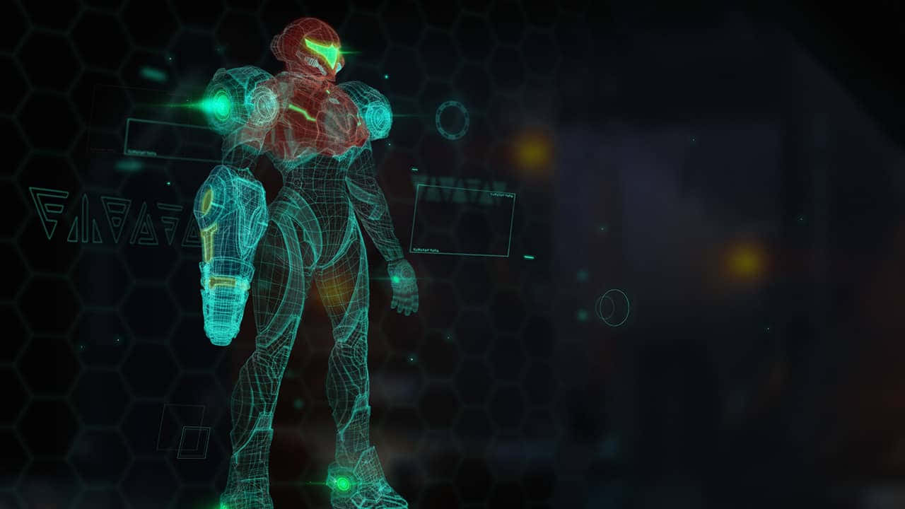 Metroid Dread Samus Aran Azul Neón Fondos de pantalla