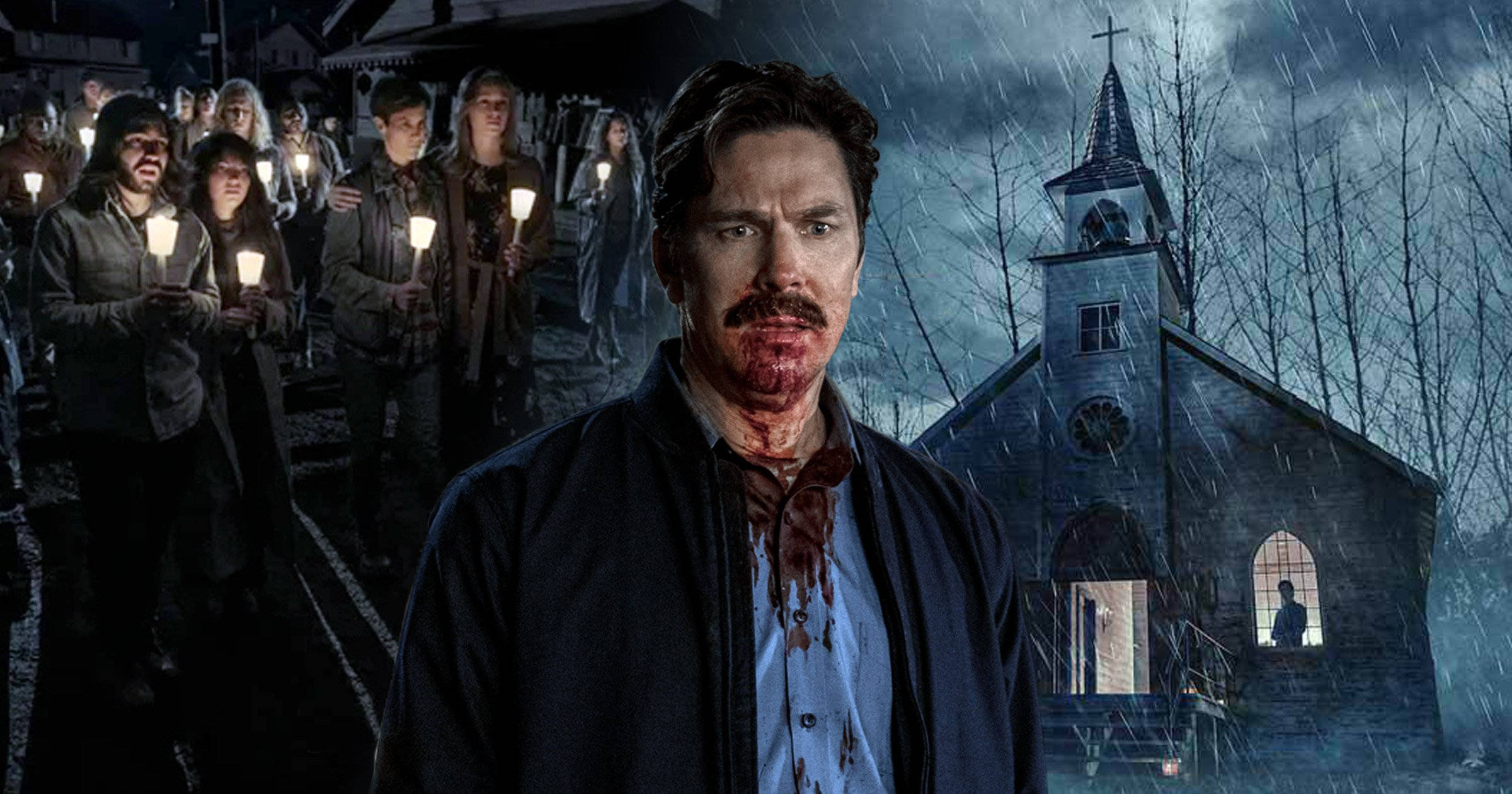 Michael Trucco, personaje principal de la serie Midnight Mass Fondos de pantalla