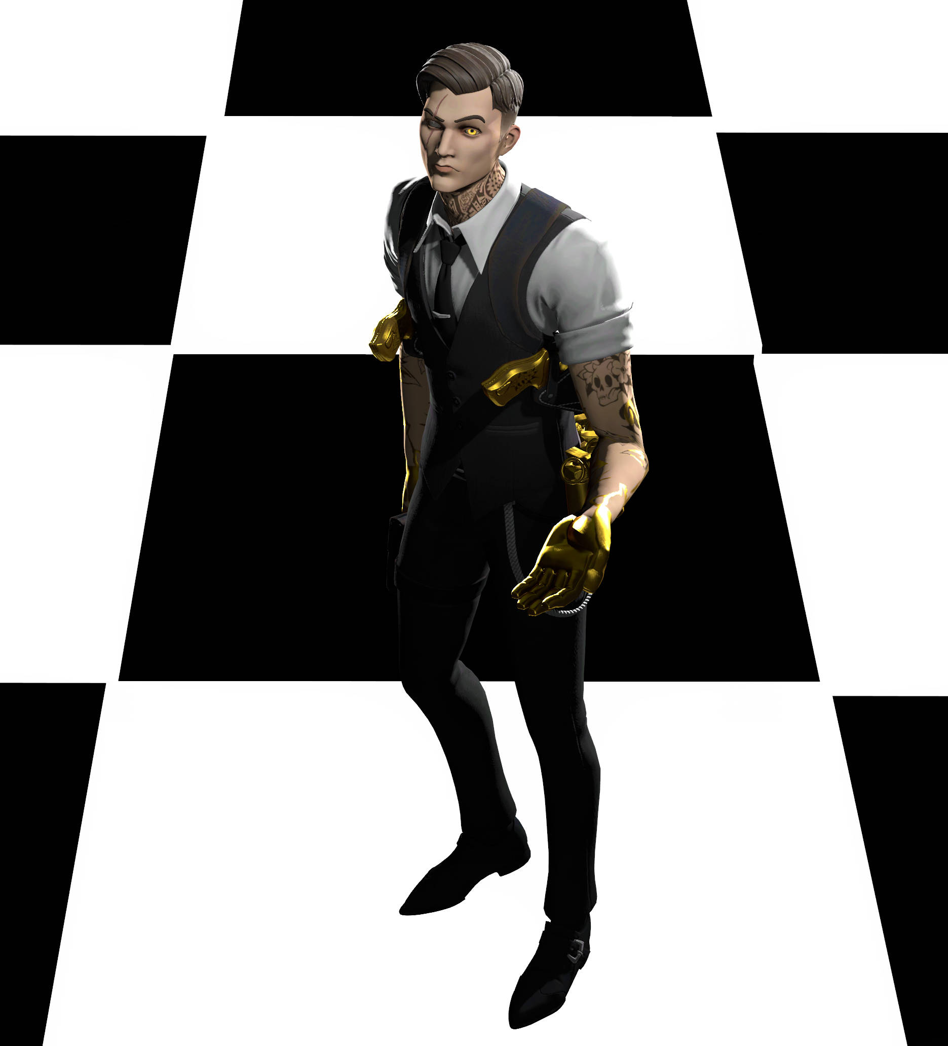 Midas Fortnite Blanco y Negro Fondos de pantalla