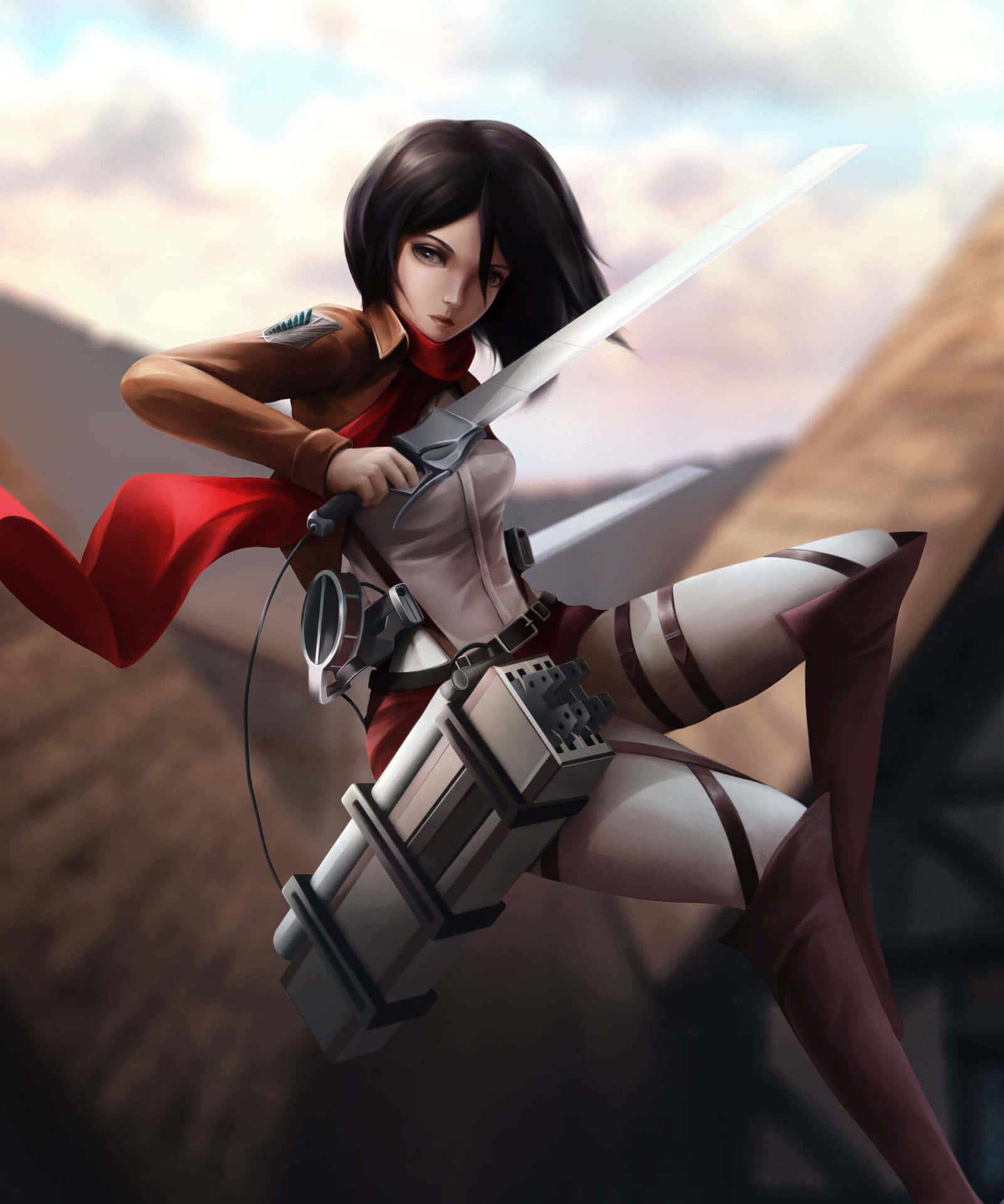 Mikasa Ackerman de Shingeki no Kyojin - Anime Femenino Atractivo Fondos de pantalla