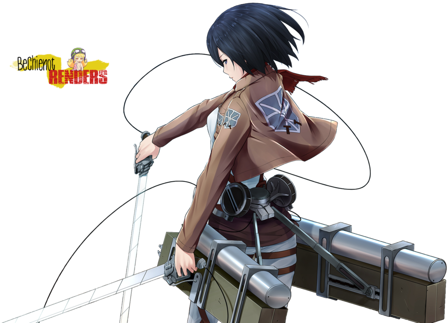 Mikasa Ackerman lista para la batalla Fondos de pantalla