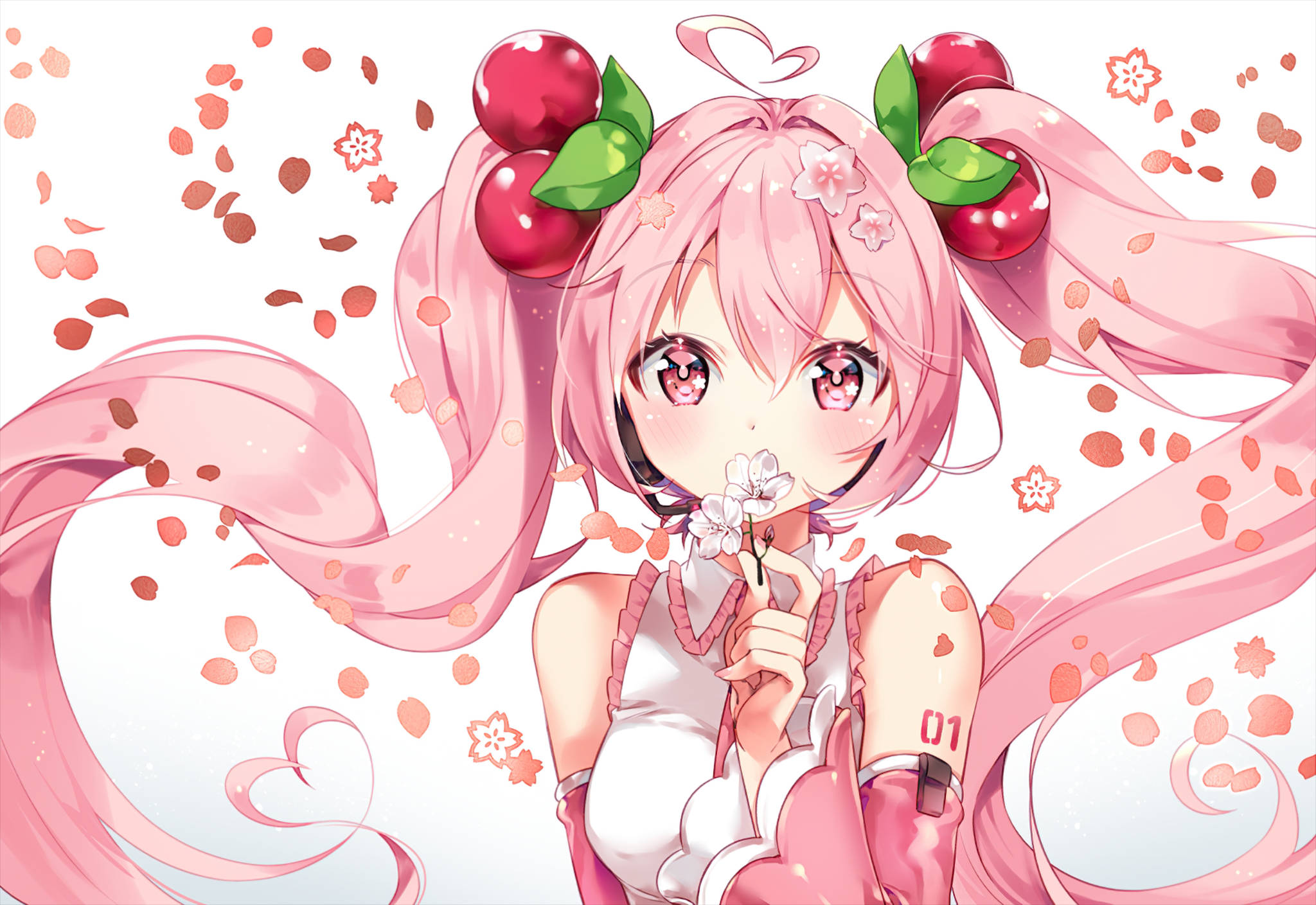 Miku Cereza Estética Anime Rosa Fondos de pantalla