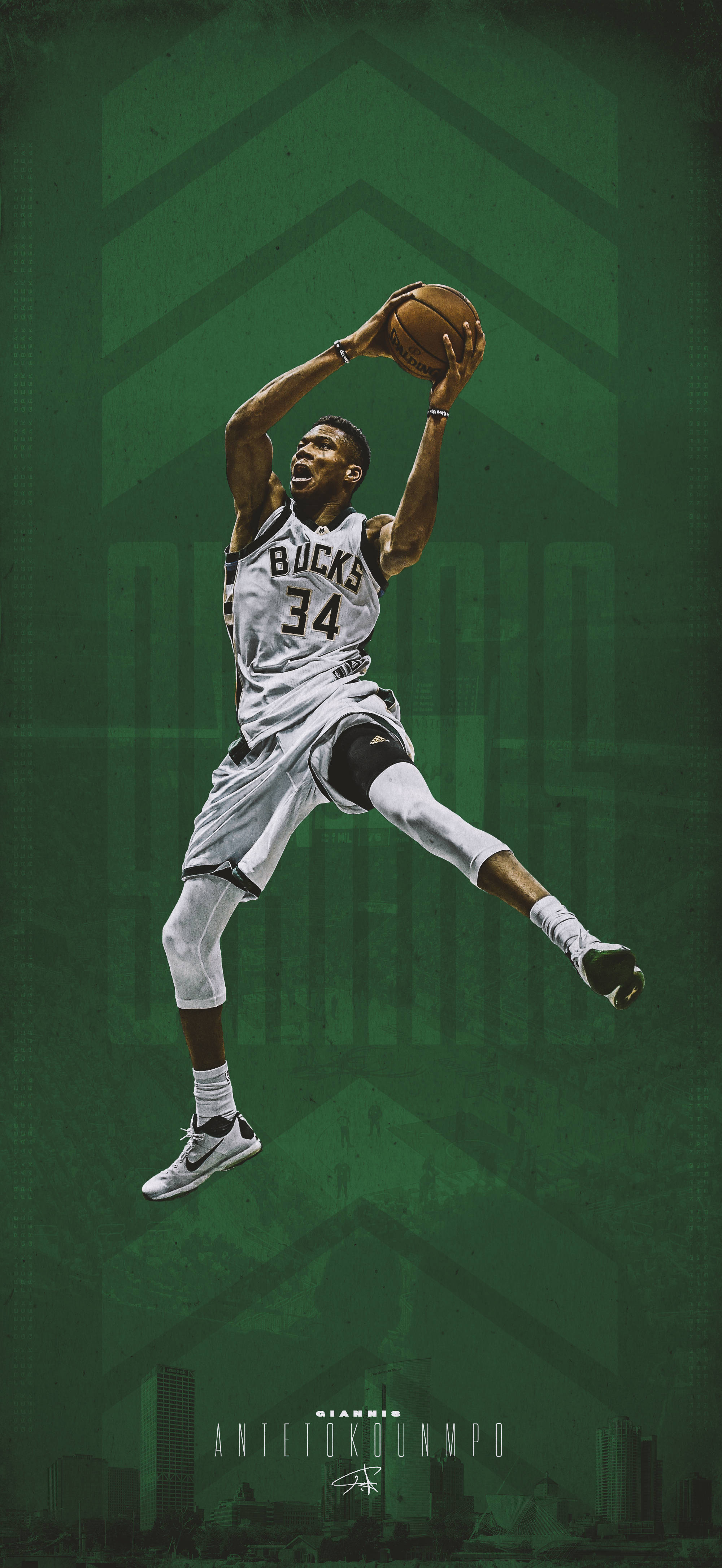 Milwaukee Bucks Jugador 34 Fondos de pantalla
