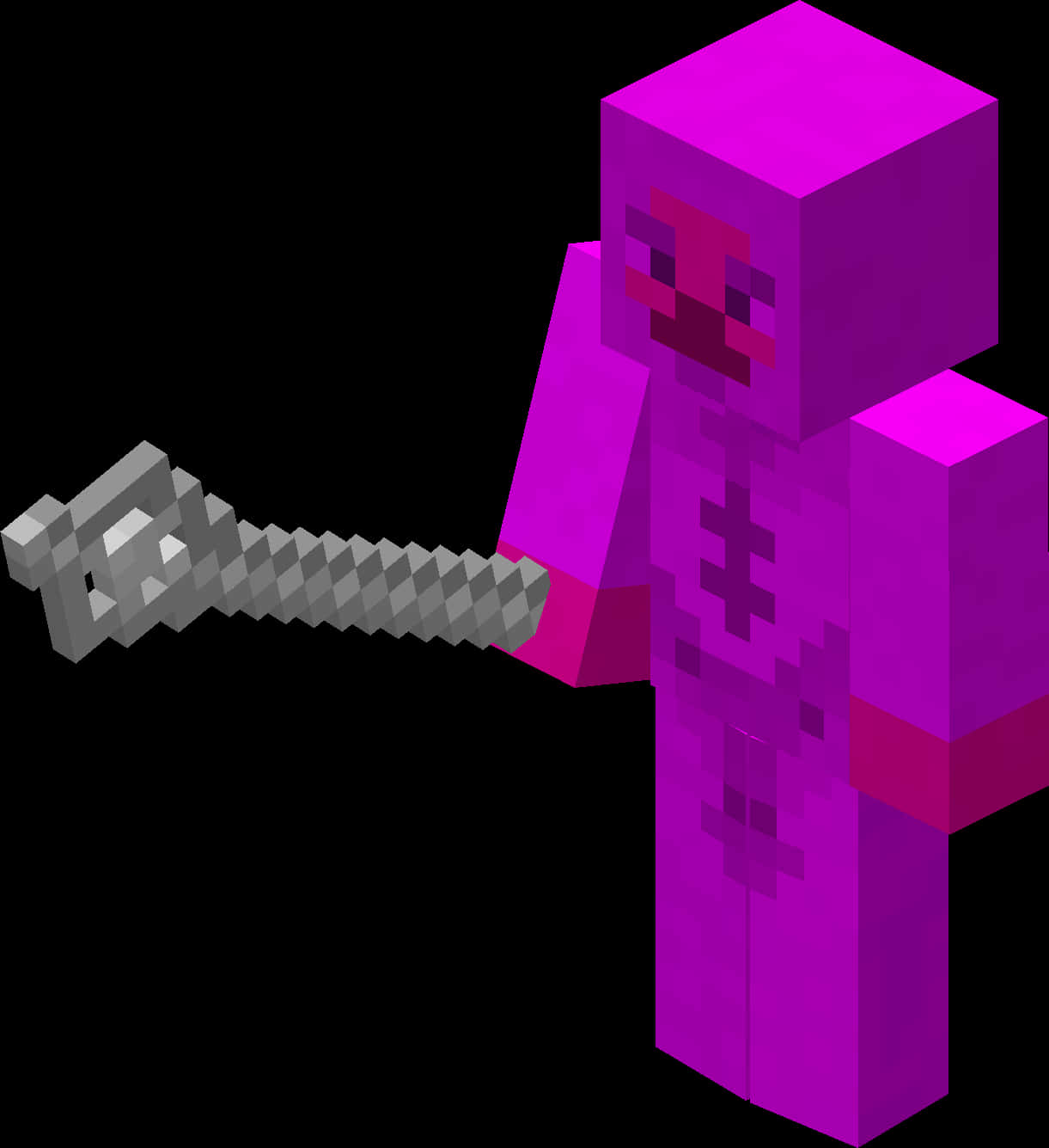 Minecraft: Personaje morado con pico Fondos de pantalla