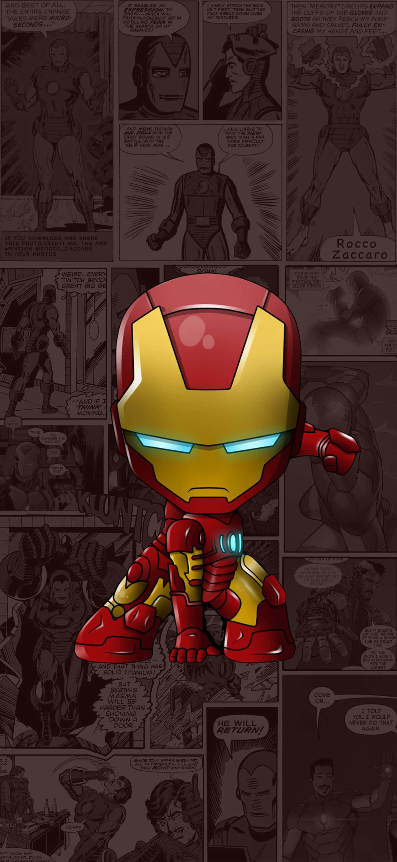 Mini Iron Man para iPhone X Fondos de pantalla