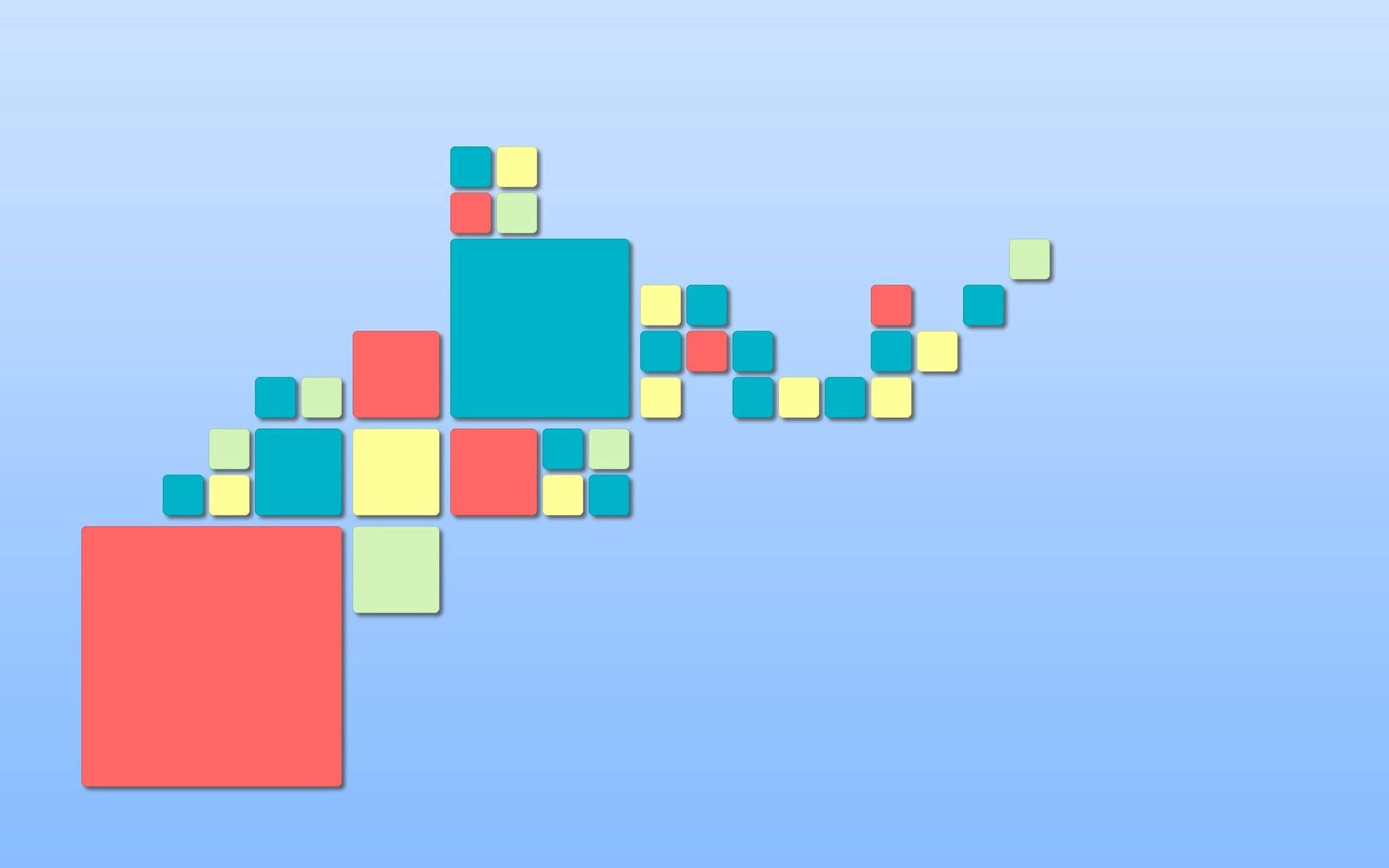 Fondo de pantalla minimalista de cuadrados coloridos