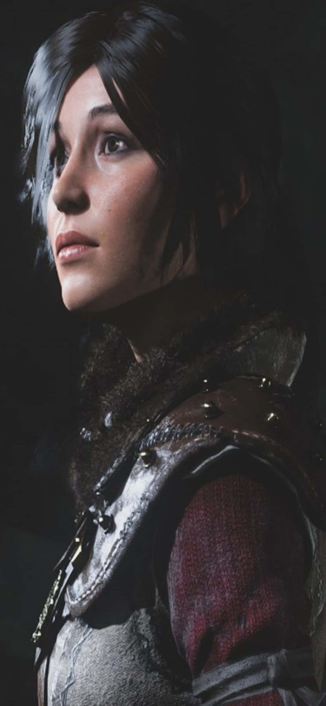 Mira a Lara Croft explorar ruinas en el iPhone X Shadow Of The Tomb Raider Fondos de pantalla