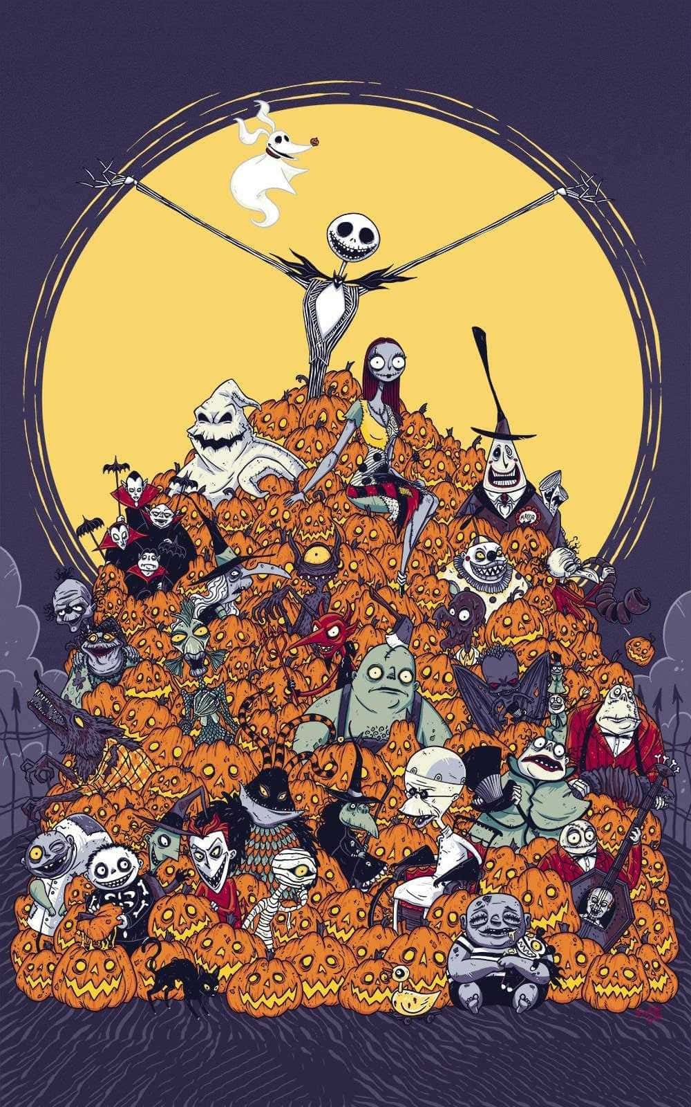 ¡Mira este festivo teléfono de The Nightmare Before Christmas! Fondos de pantalla