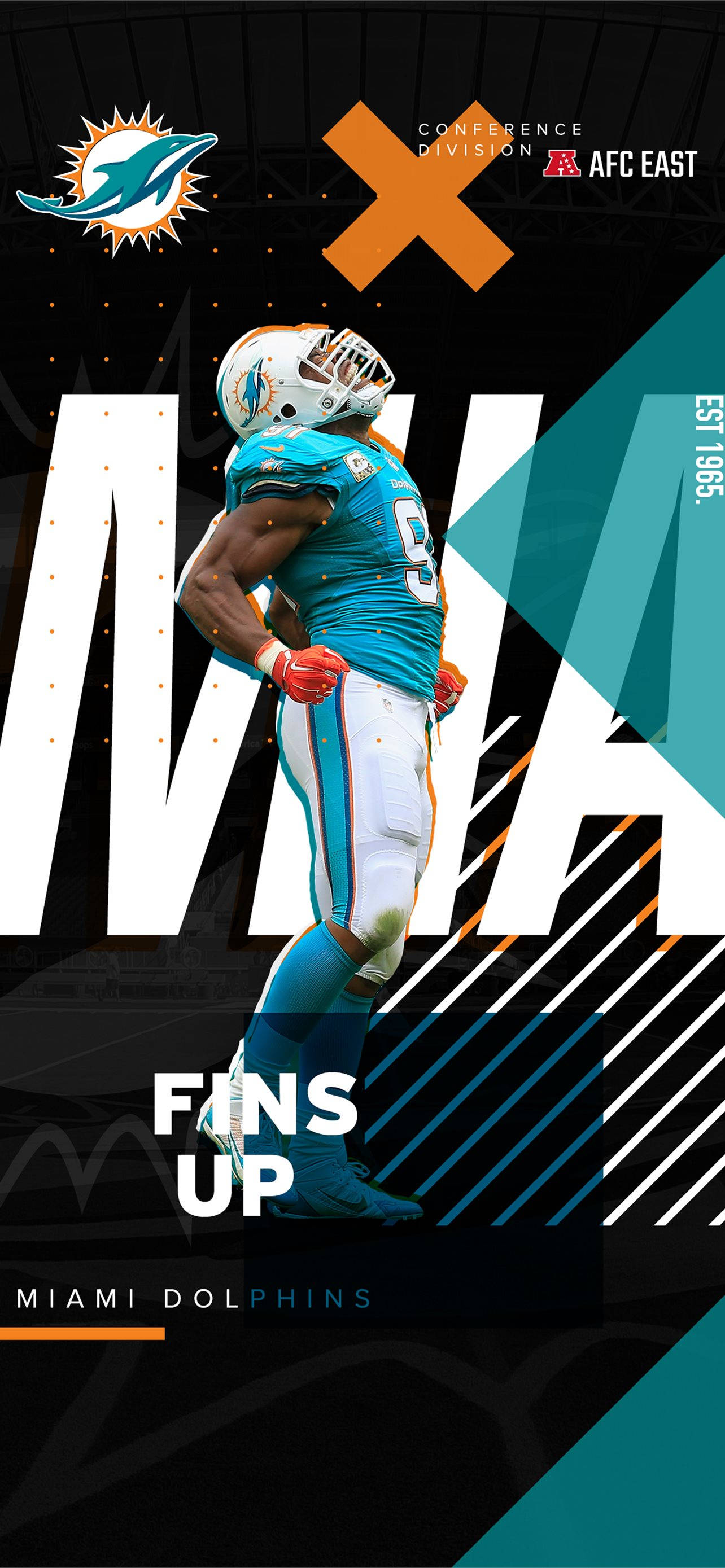 ¡Mira este increíble fondo de pantalla de los Miami Dolphins para iPhone! Fondos de pantalla
