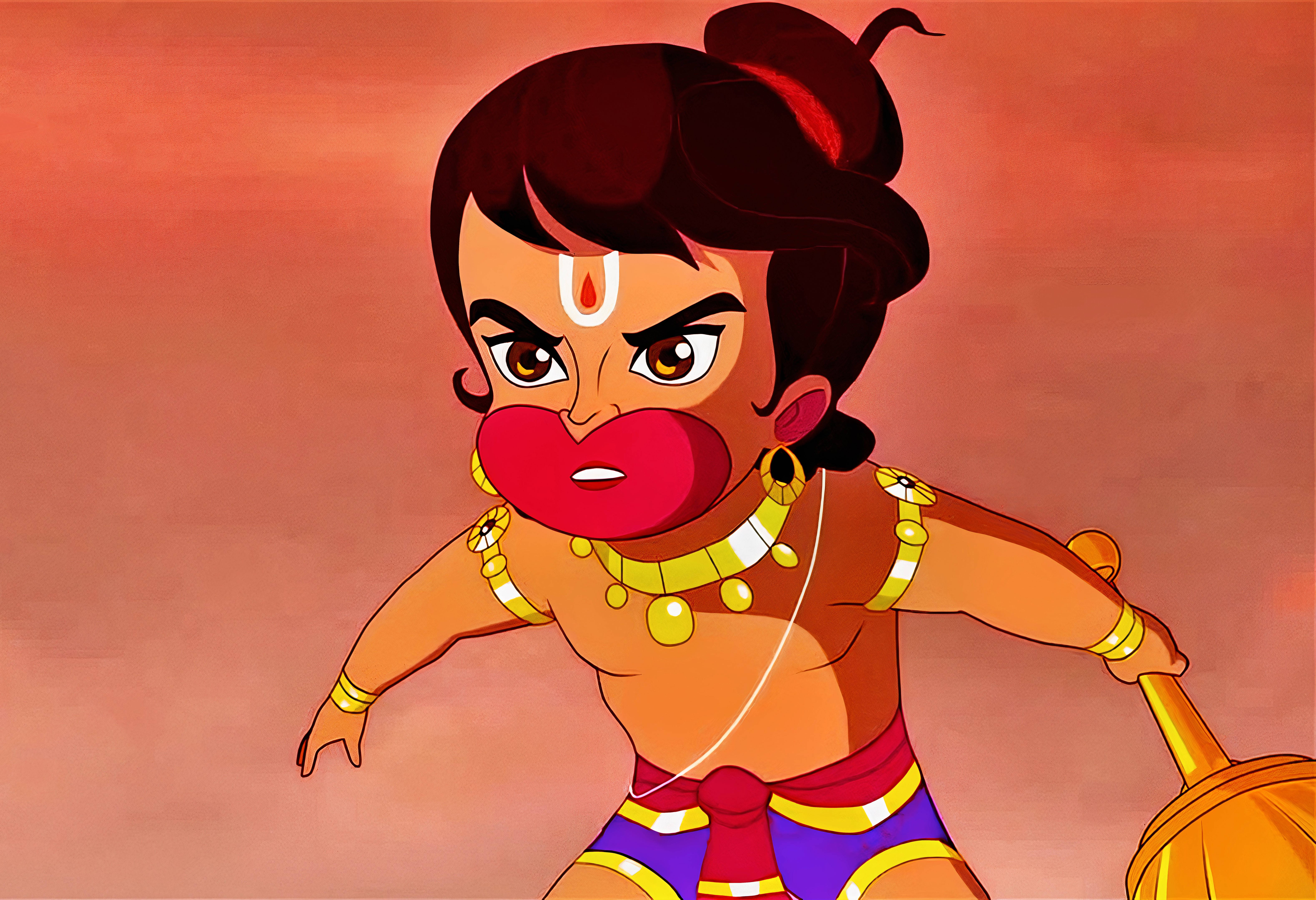 Mirada Feroz de Baby Hanuman Fondos de pantalla
