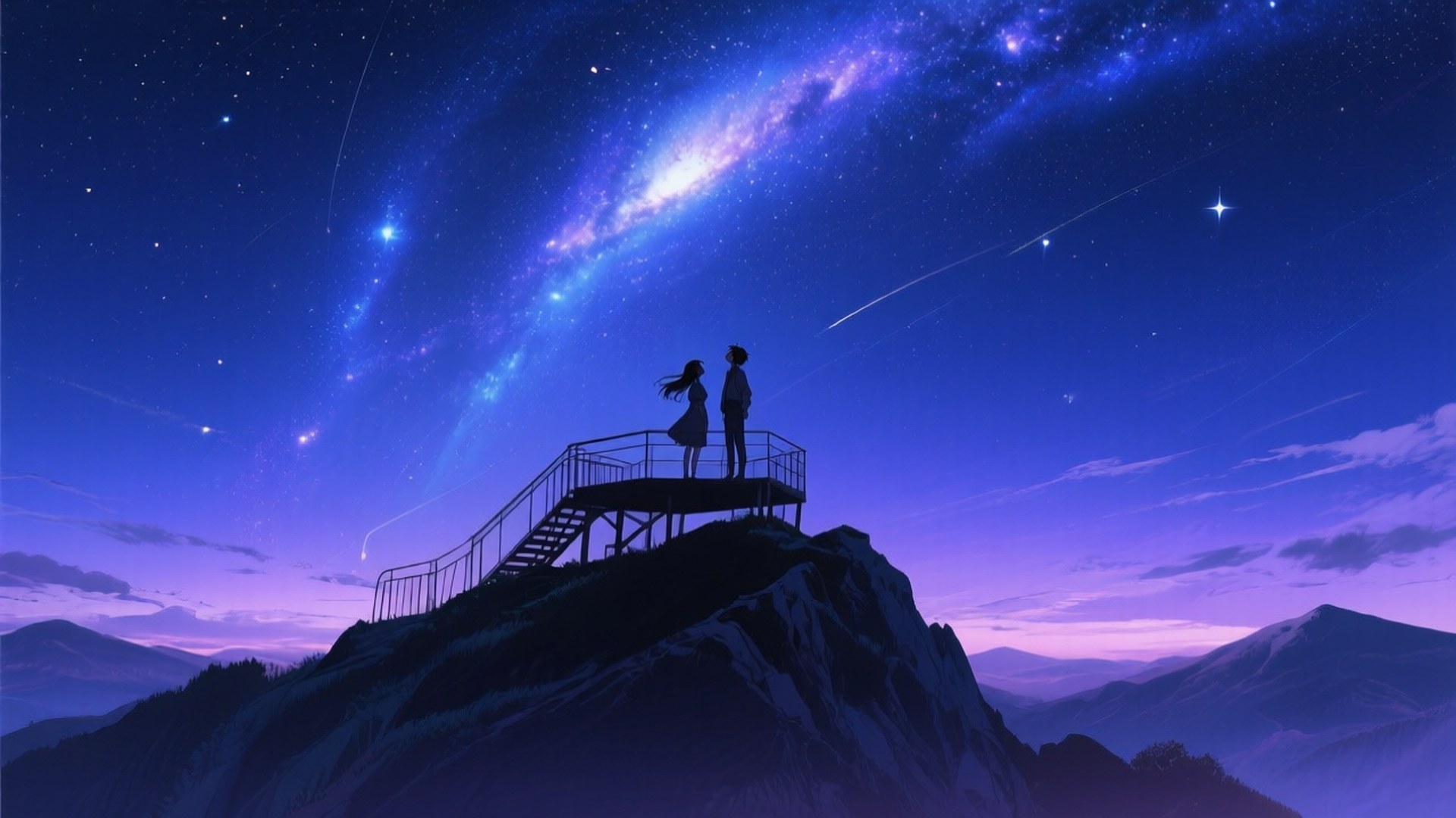 Mirador Nocturno Estrellado Fondos de pantalla