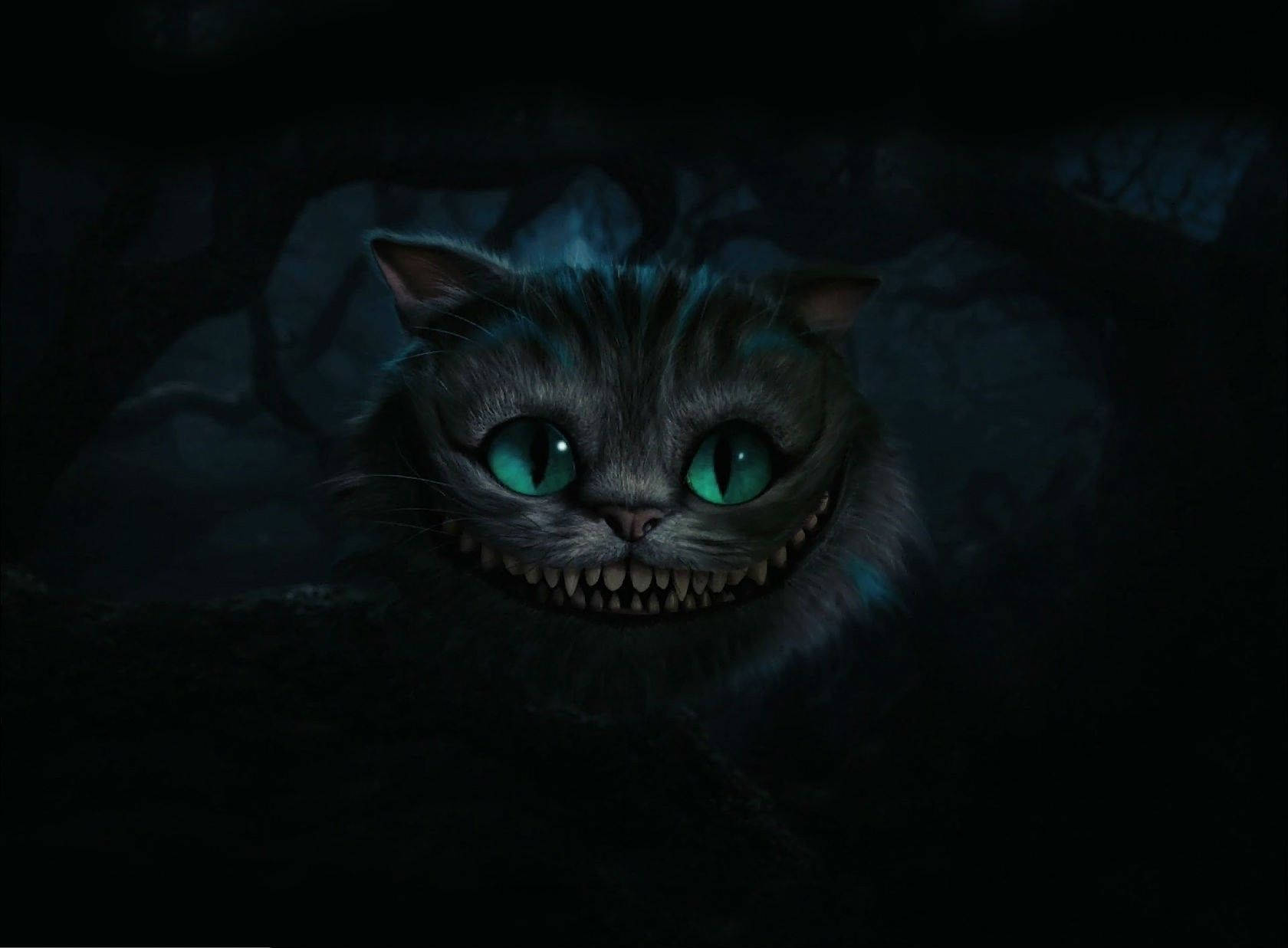 Misterio Oscuro del Gato de Cheshire de Alicia en el País de las Maravillas Fondos de pantalla