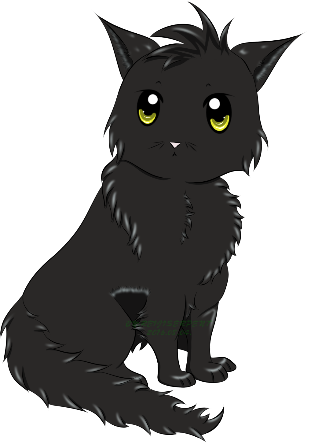 Misterioso gato negro con ojos amarillos Fondos de pantalla