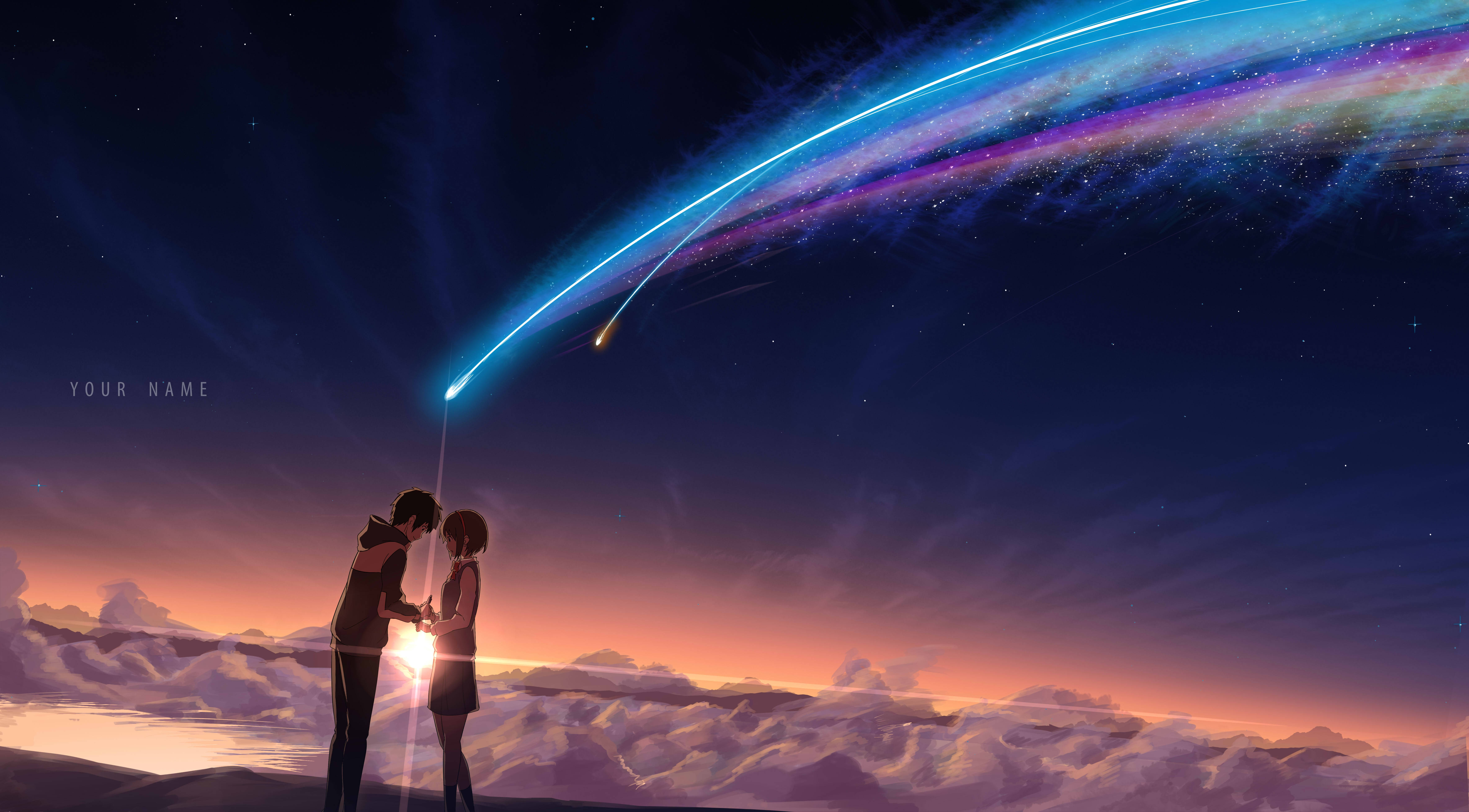 Mitsuha y Taki Anime 4K Fondos de pantalla