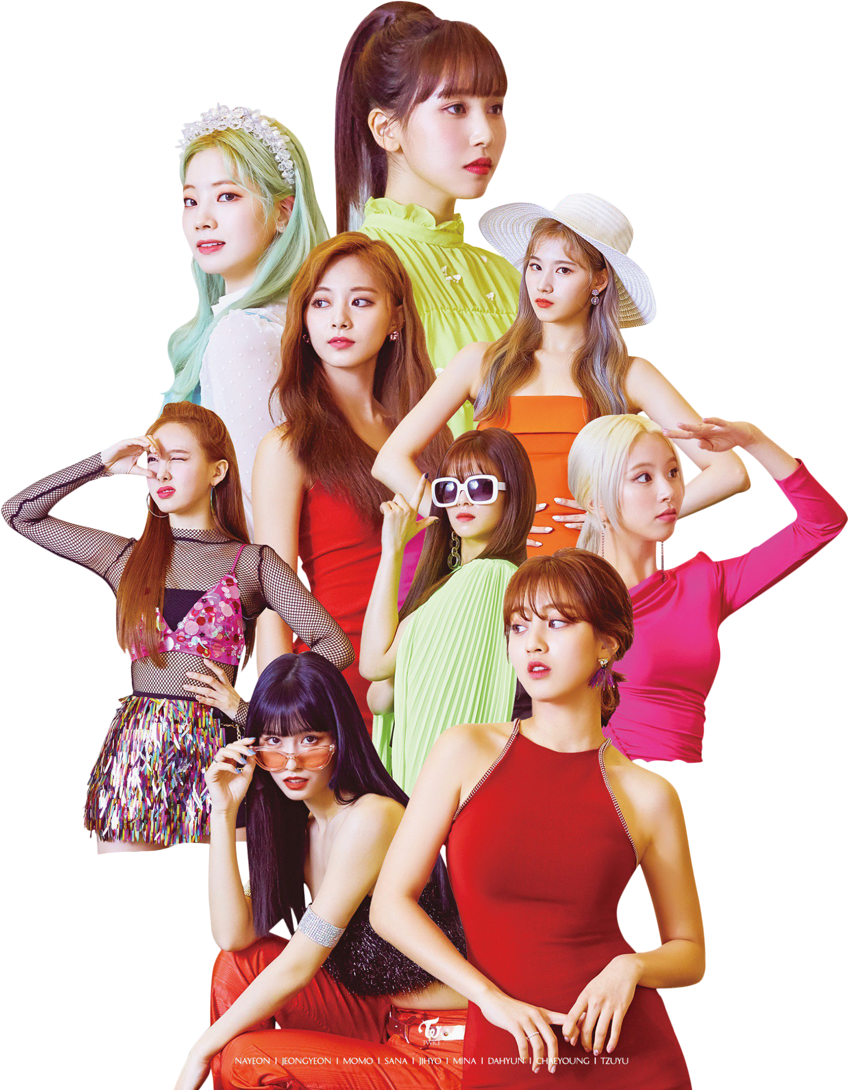Moda Colorida de las Integrantes de Twice Fondos de pantalla