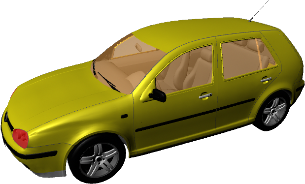 Modelo 3D de Sedán Amarillo Fondos de pantalla
