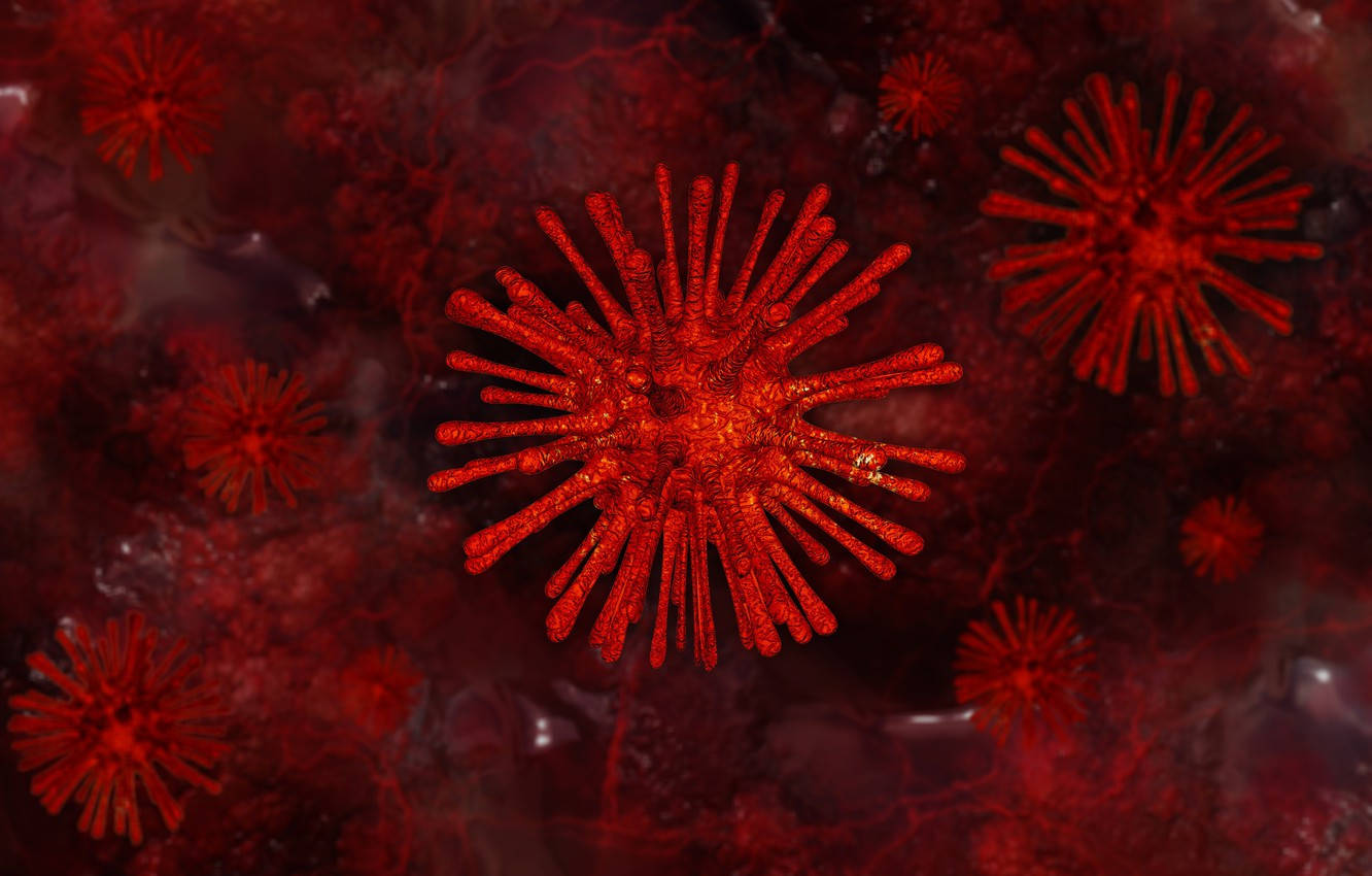 Modelo de Coronavirus Explosión de Fuegos Artificiales Fondos de pantalla