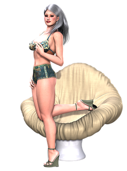 Modelo de moda renderizado en 3D Fondos de pantalla