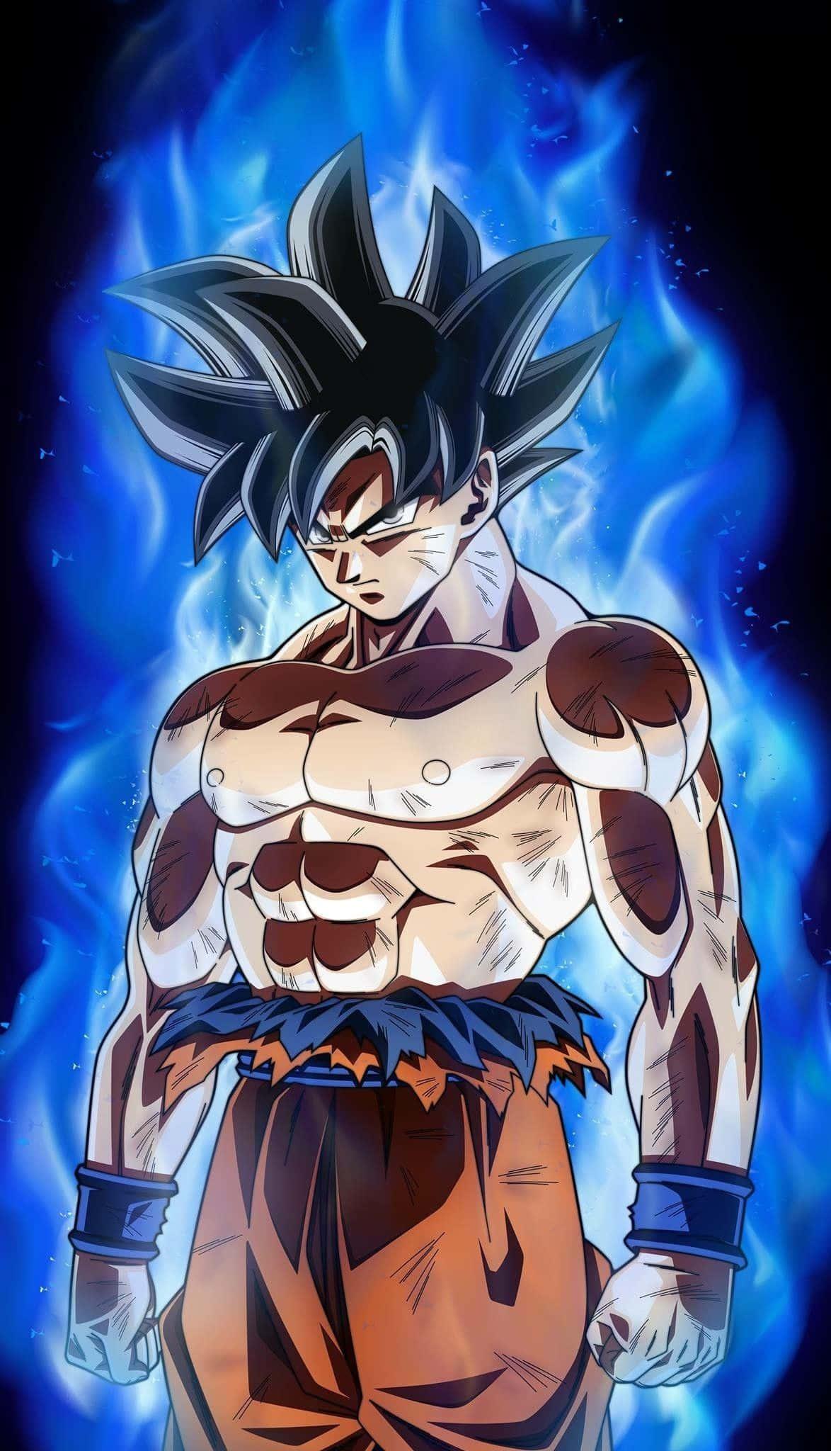 Modo Furioso Maestro Goku - Un Fondo de Pantalla Vibrante de Dragon Ball Super para iPhone Fondos de pantalla