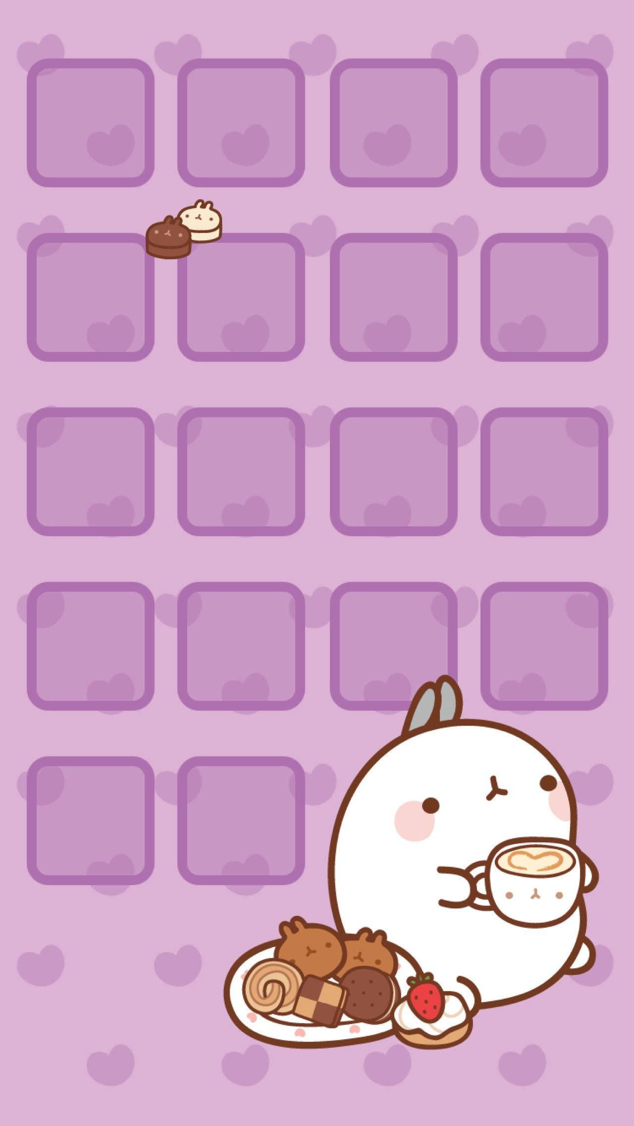 Molang Hora de la Merienda Kawaii iPad Fondos de pantalla