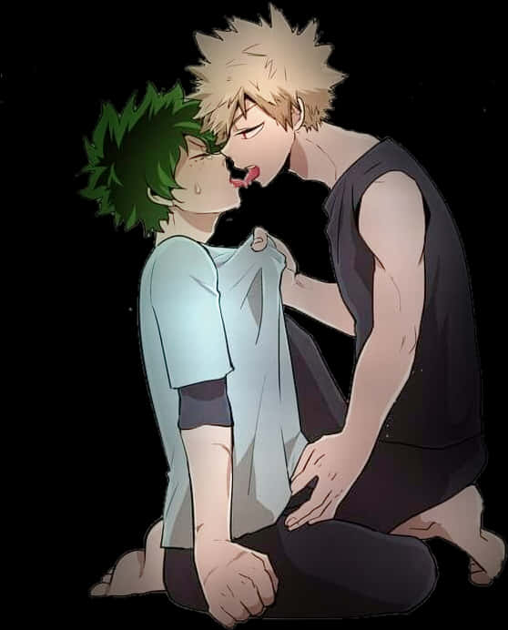 Momento Íntimo de Personajes de Anime Fondos de pantalla