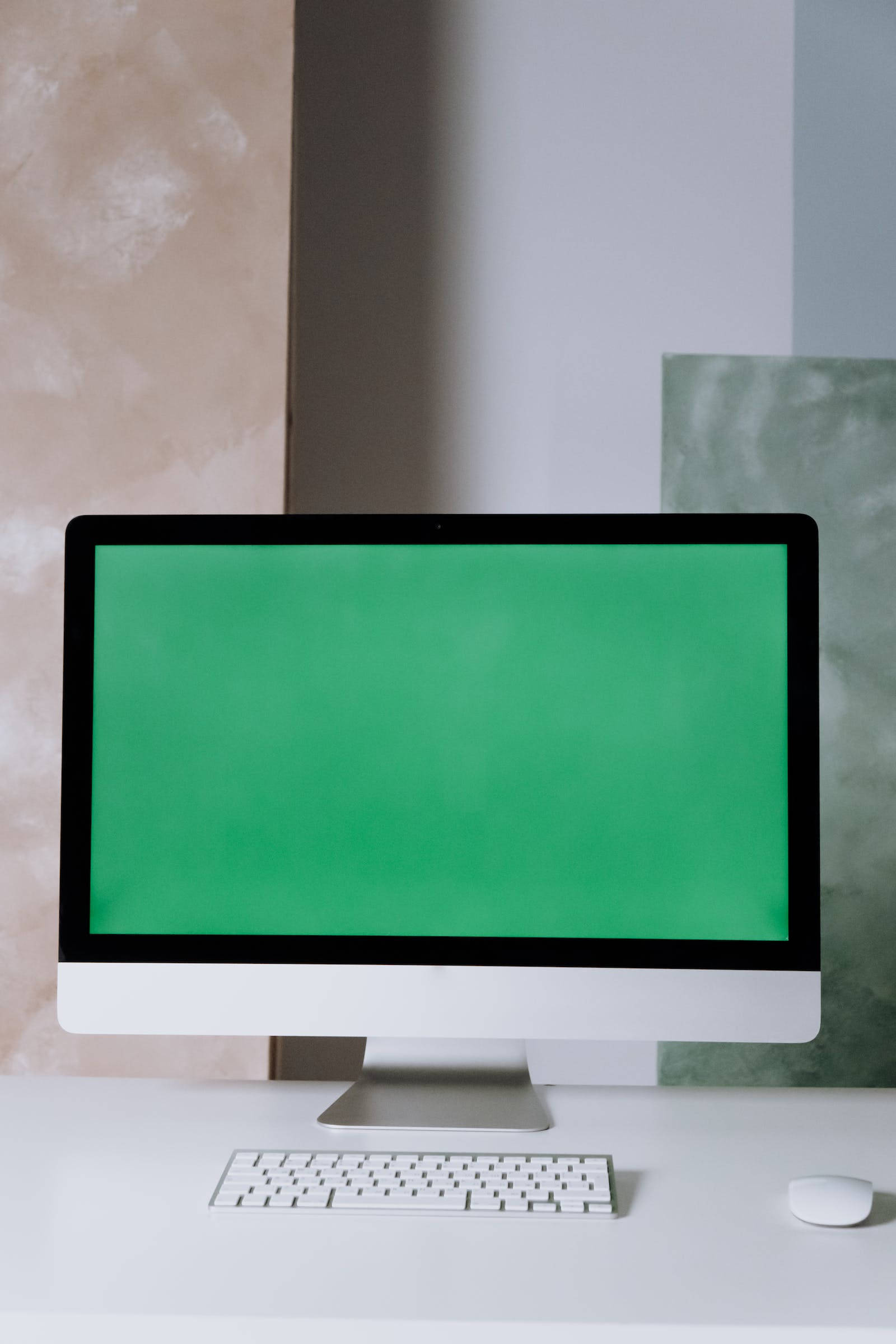 Monitor de PC Apple con Pantalla Verde Fondos de pantalla