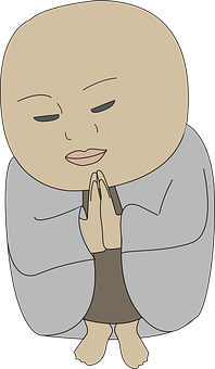 Monje meditando caricatura Fondos de pantalla