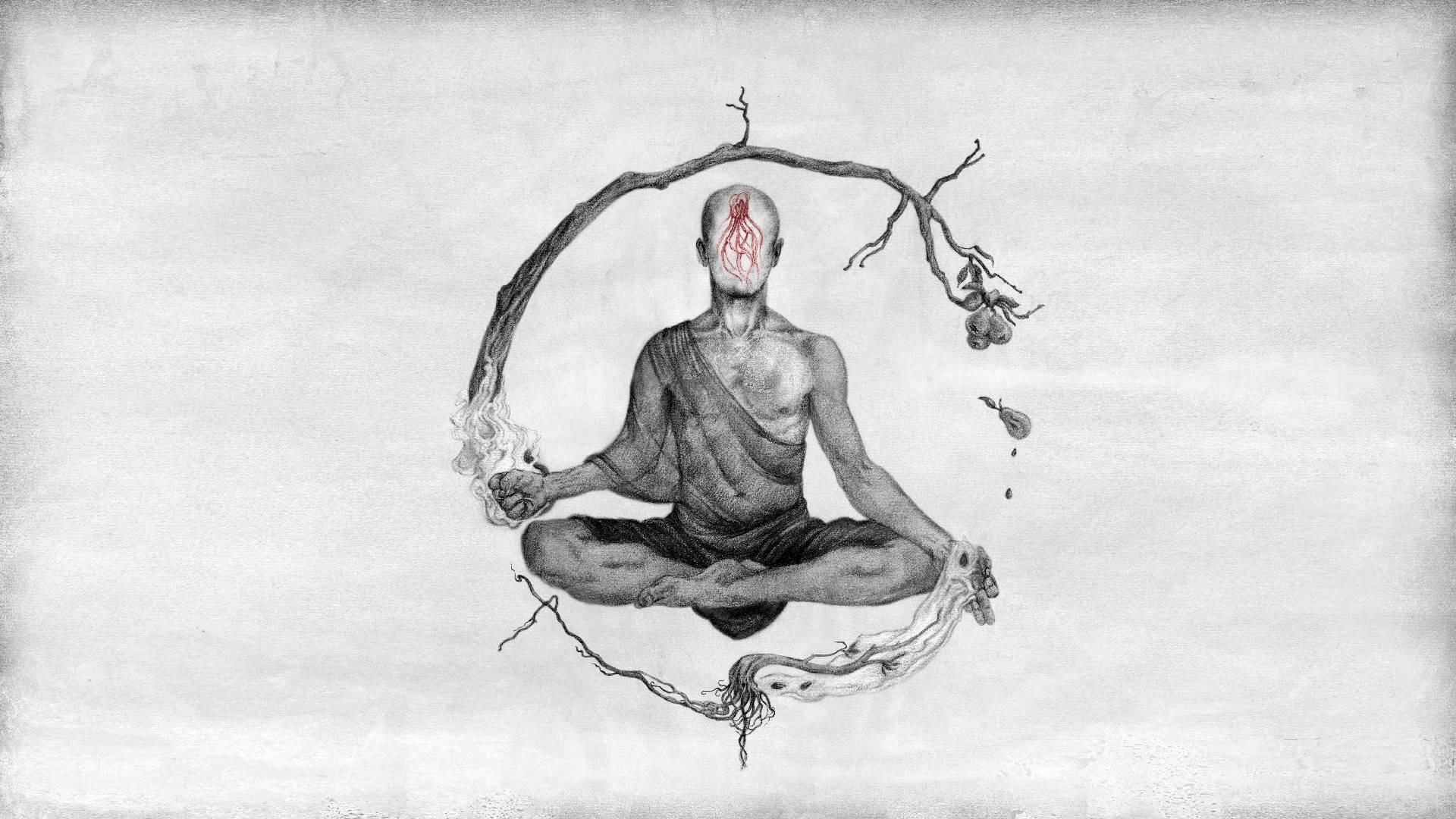 Monje Meditando Estética Espiritual Fondos de pantalla