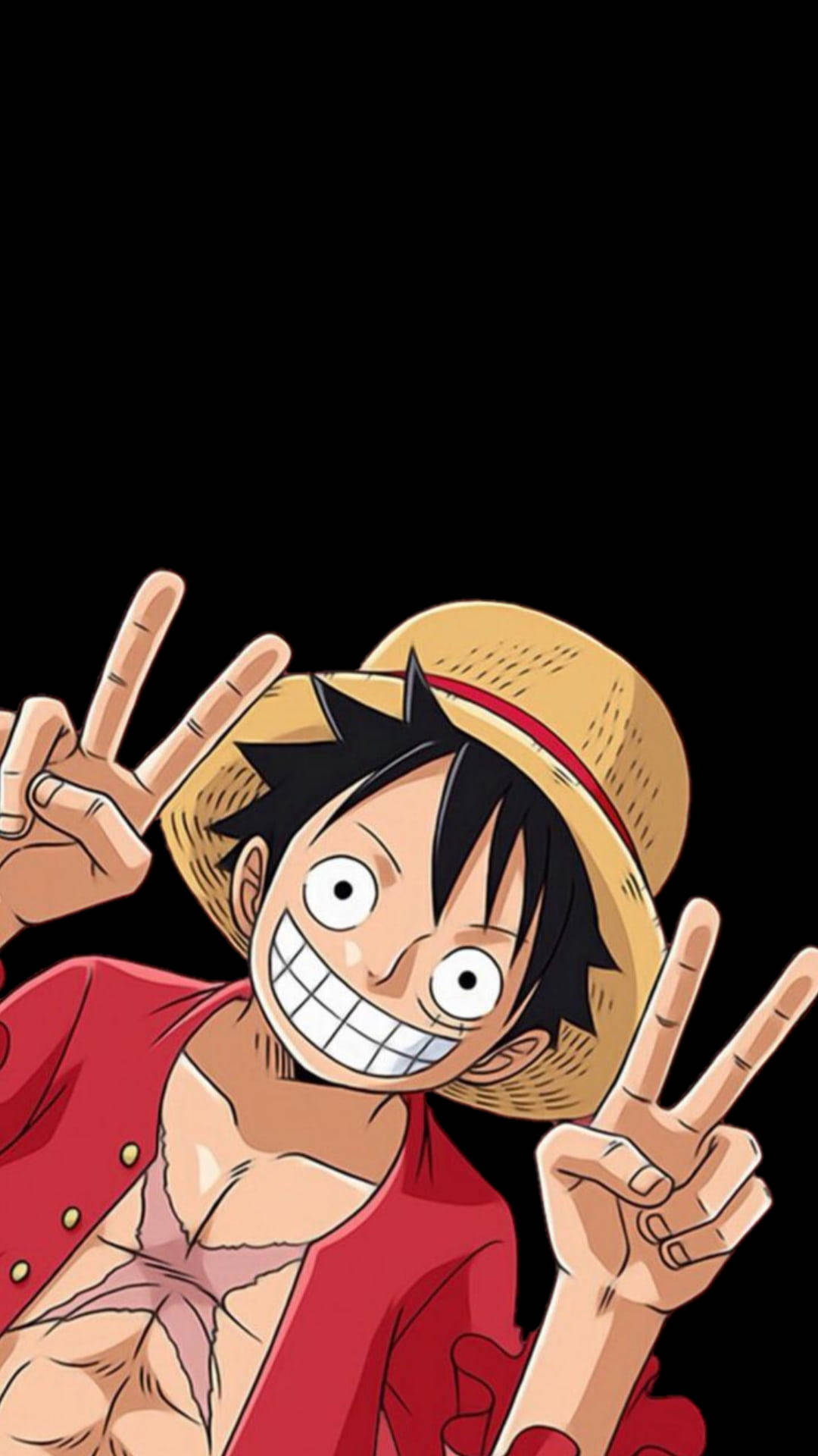 Monkey D. Luffy Sonrisa y Señales de Paz Fondos de pantalla