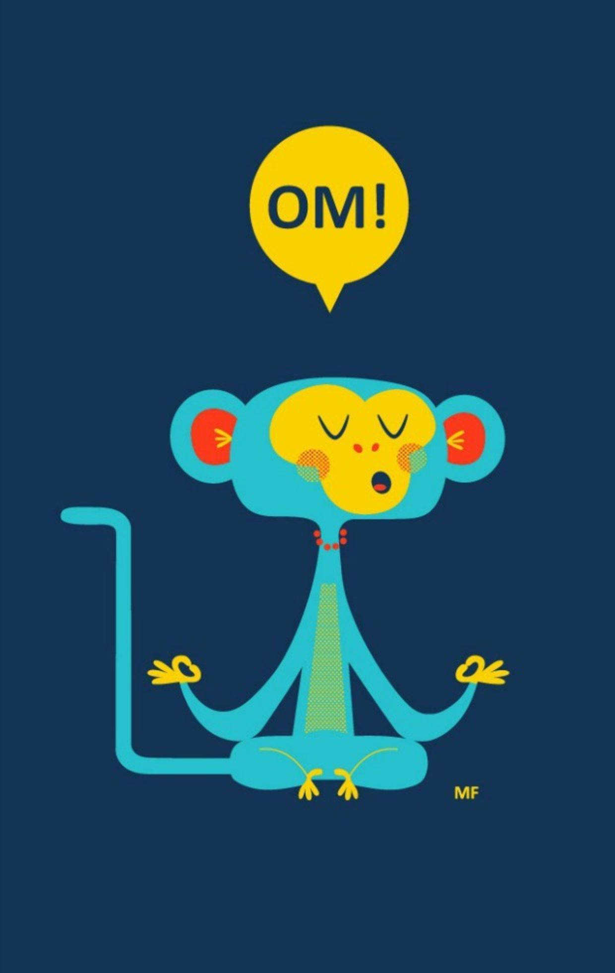 Mono Lindo en Meditación Gráfica Fondos de pantalla