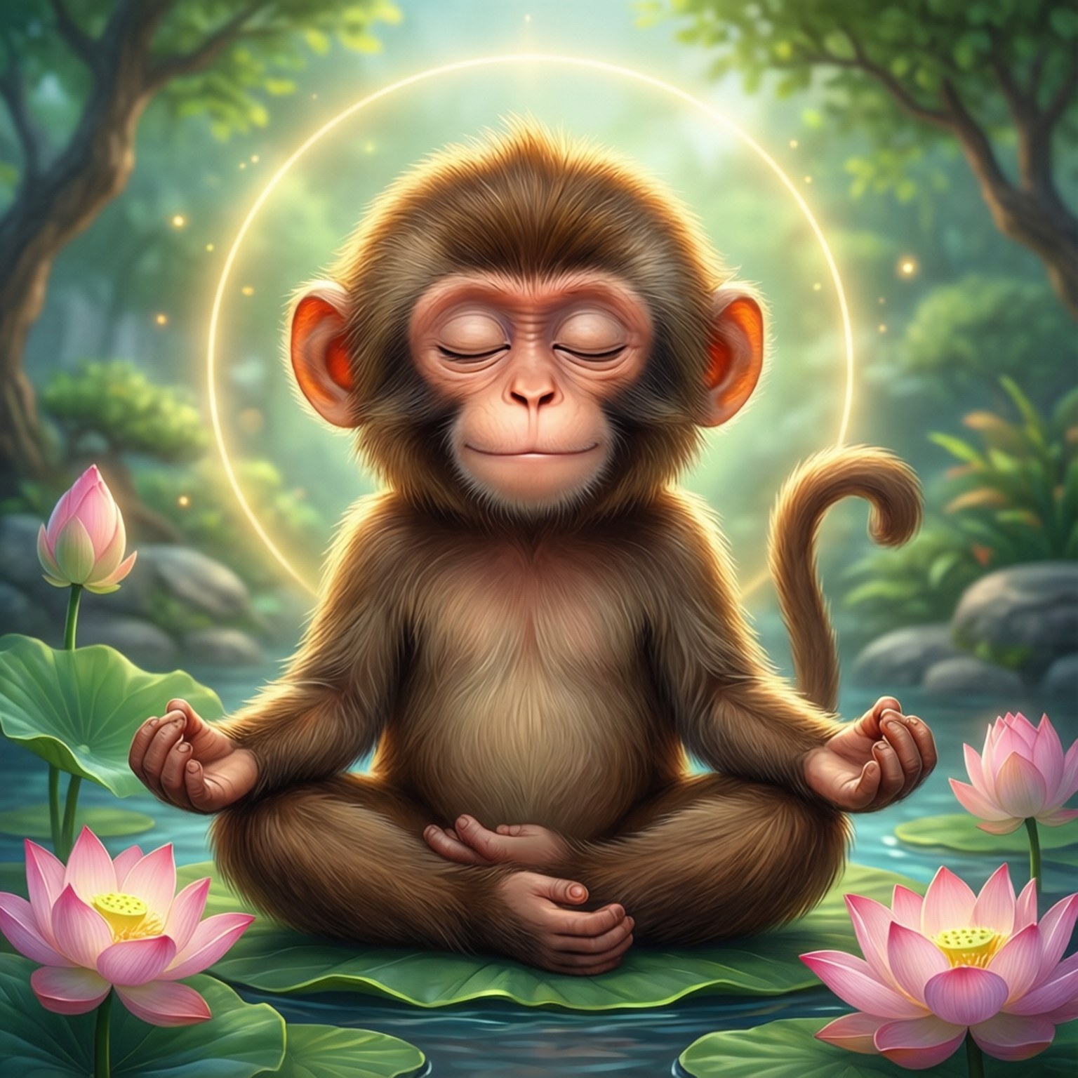 Mono Meditando Fondos de pantalla
