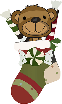 Mono Navideño en Calcetín Fondos de pantalla