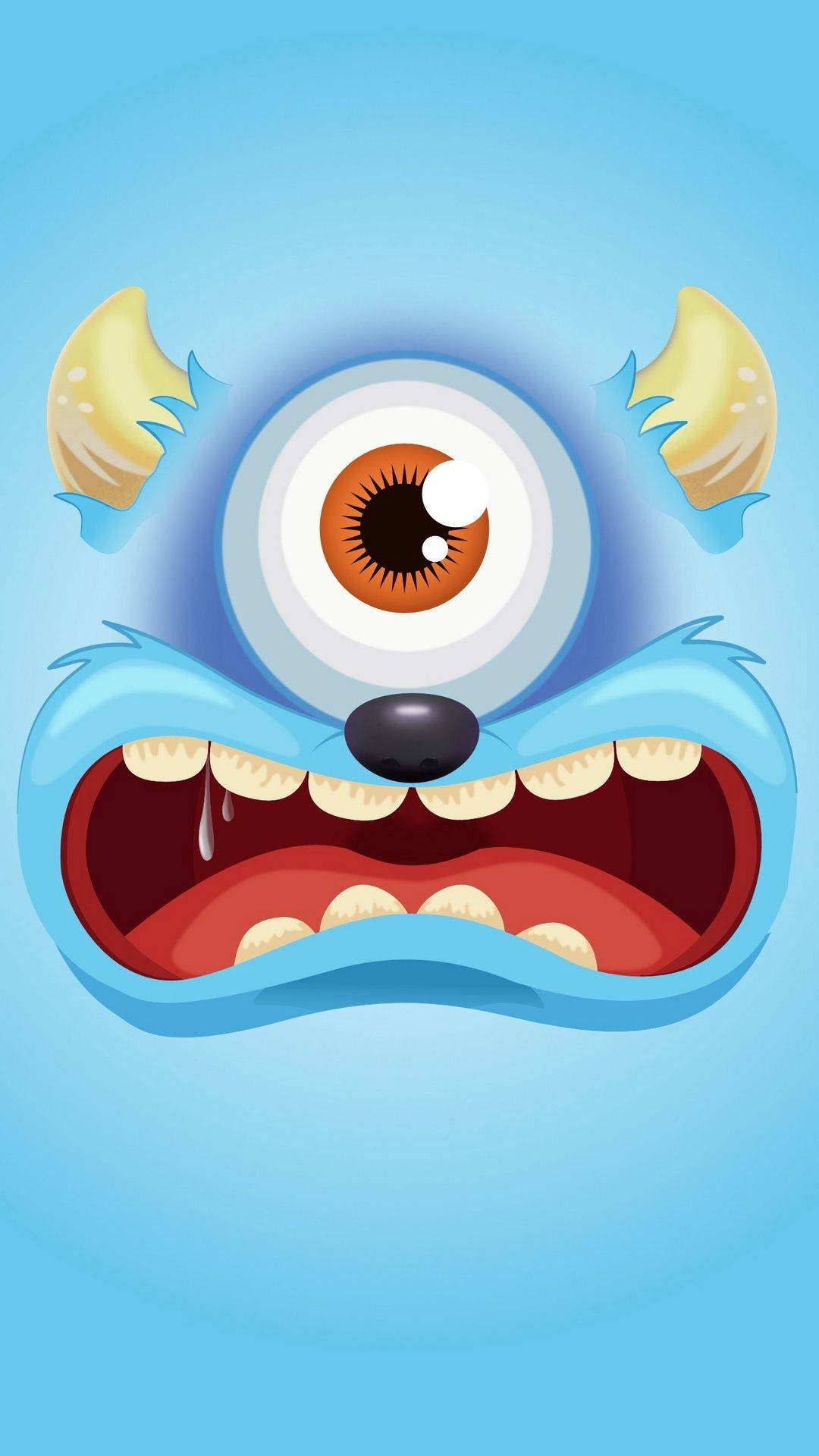 Monstruo de Ojo Azul Halloween iPhone Fondos de pantalla