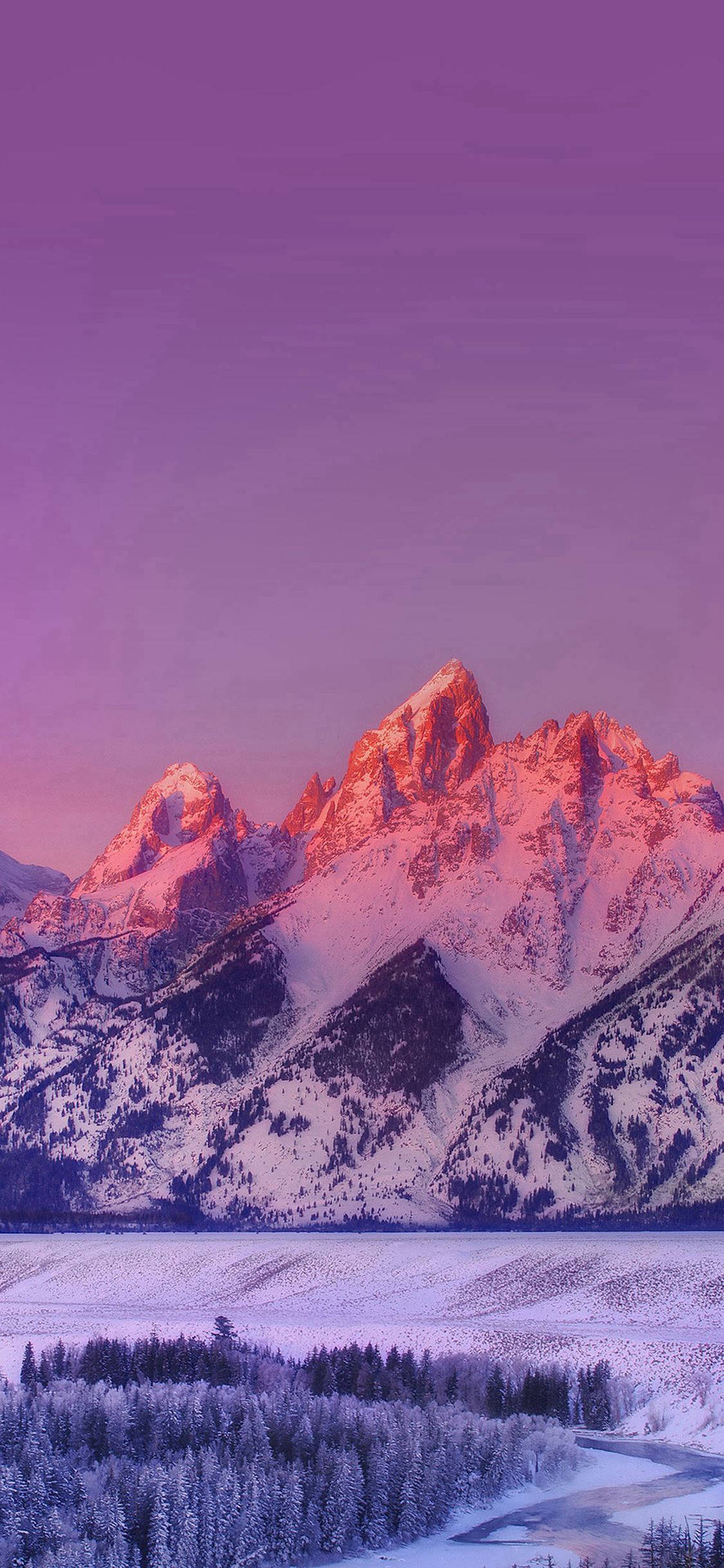 Montaña Nevada Estética para iPhone Fondos de pantalla