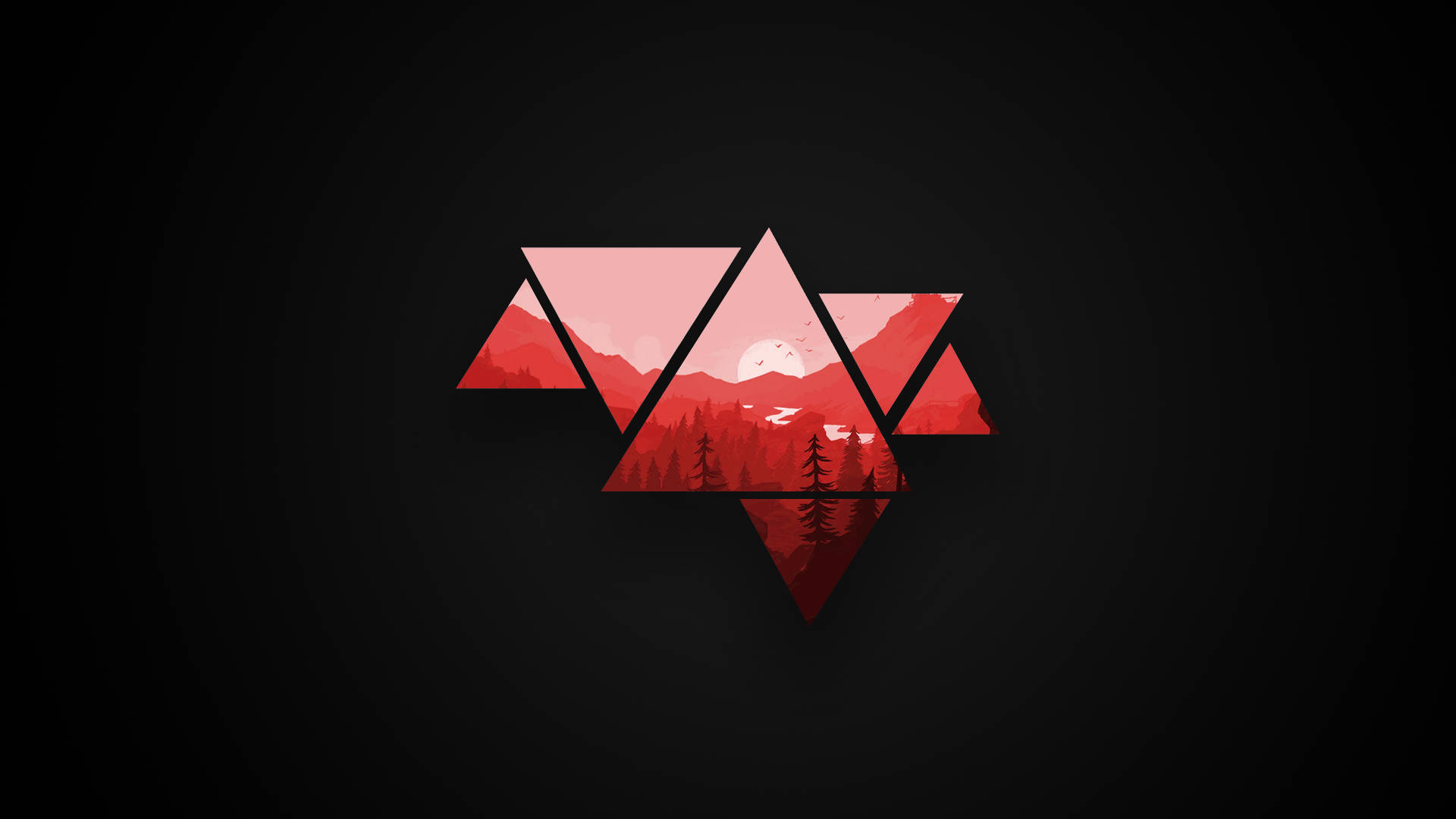 Montaña roja en diamantes Fondos de pantalla