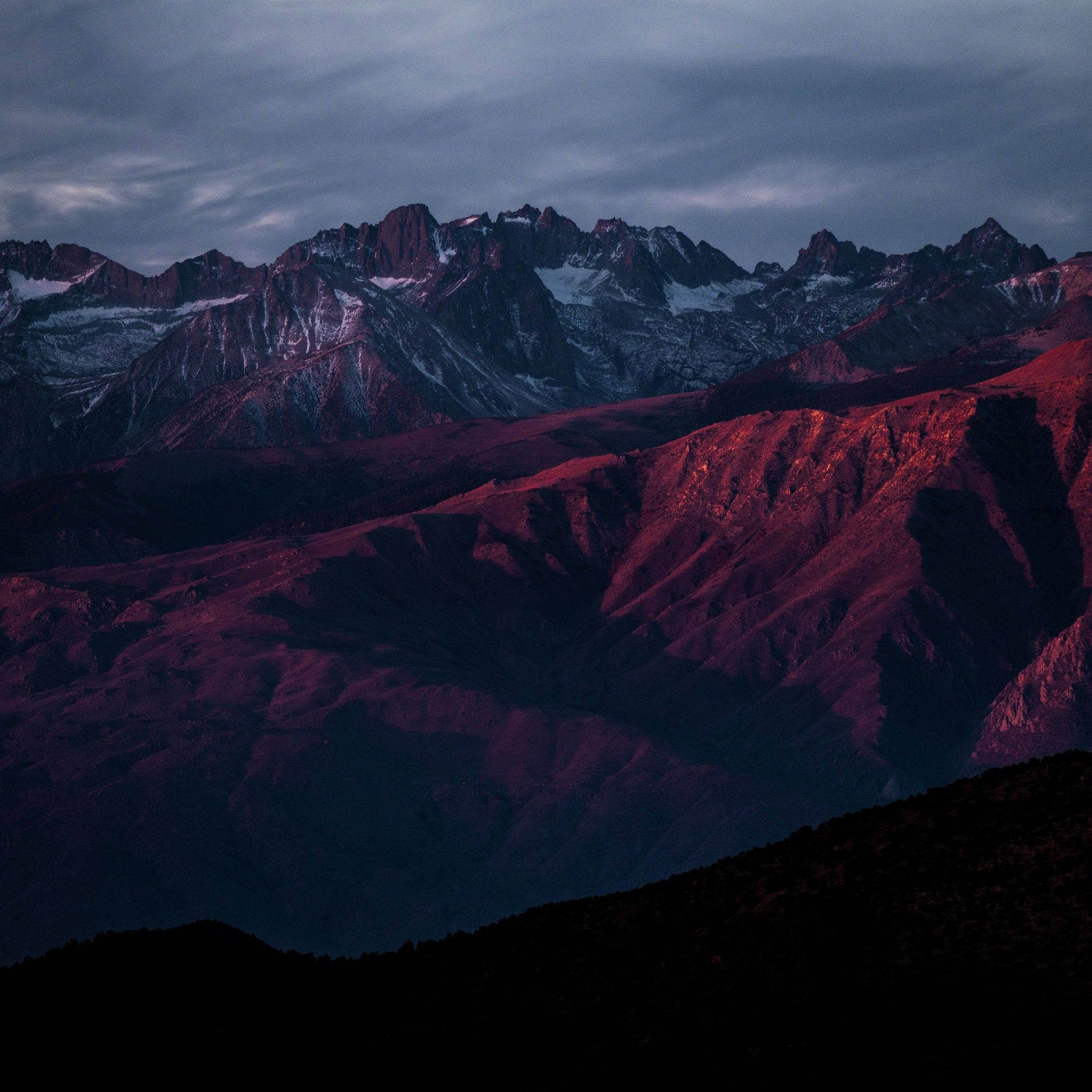 Montaña Roja Estética Fondos de pantalla
